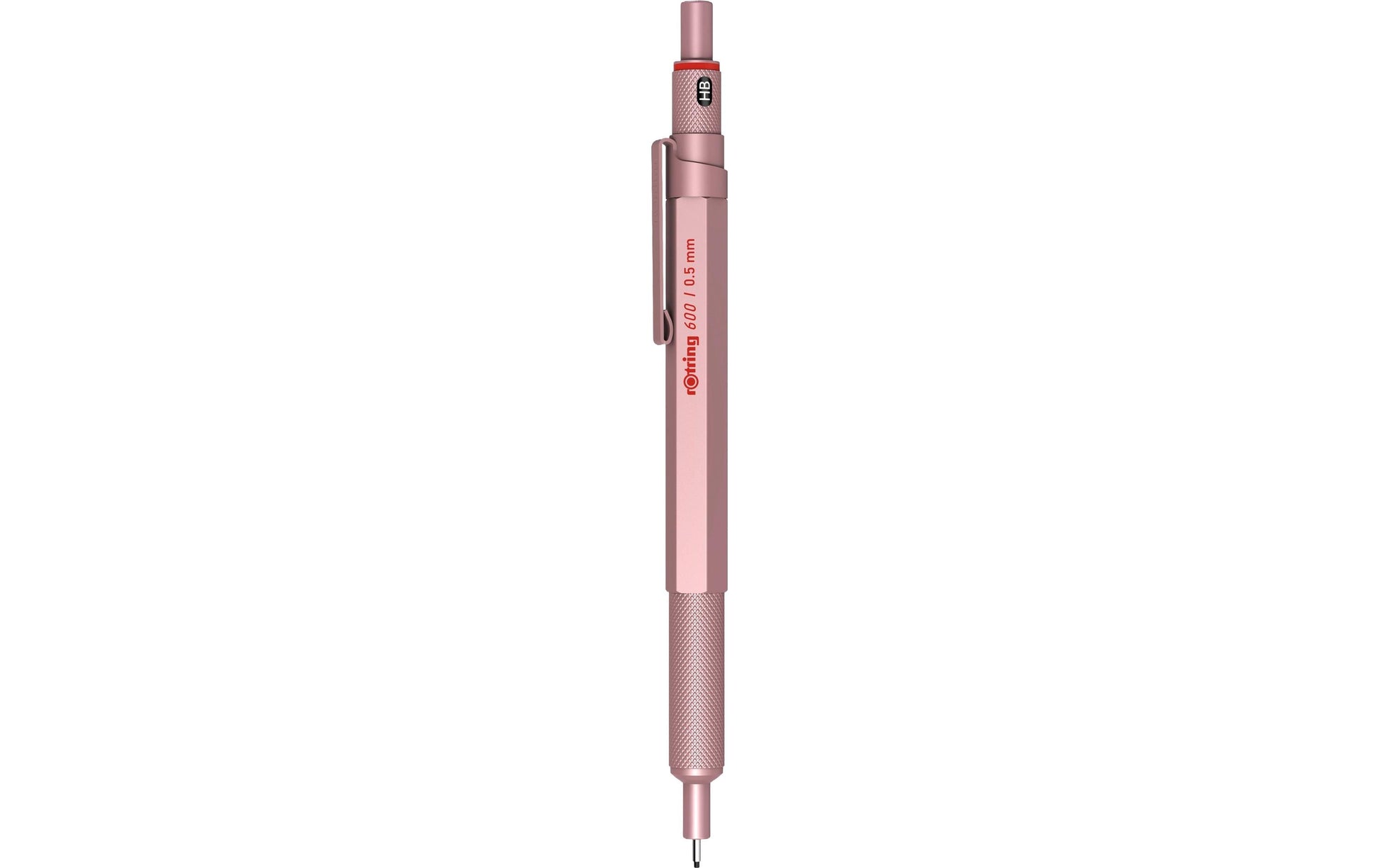 Rotring 600 Druckbleistift – 0,5 mm – Metall – Roségold – 12er-Pack