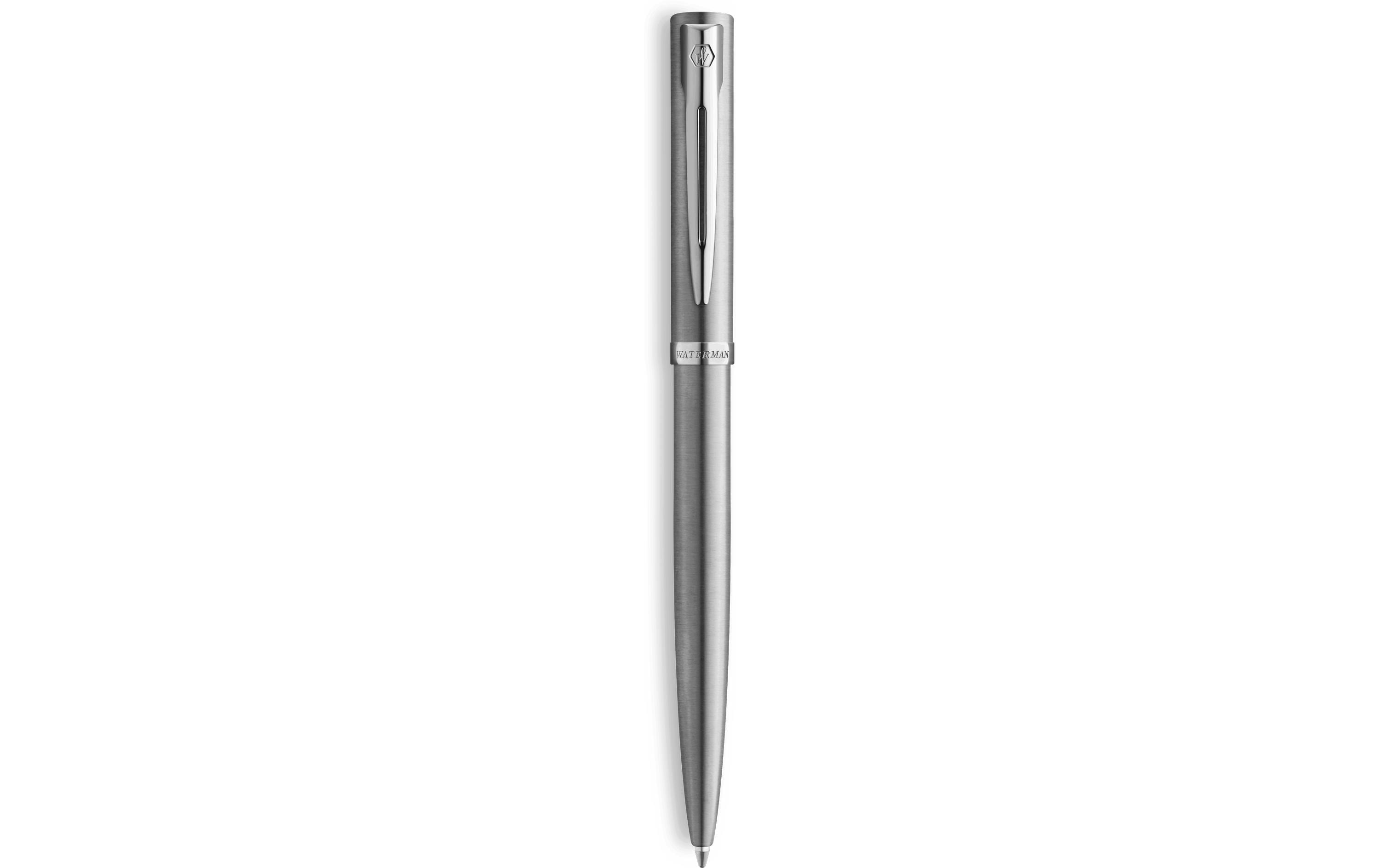 Waterman Allure Impression Kugelschreiber – Blau, Medium, Dreh, Edelstahl, Geschenkbox