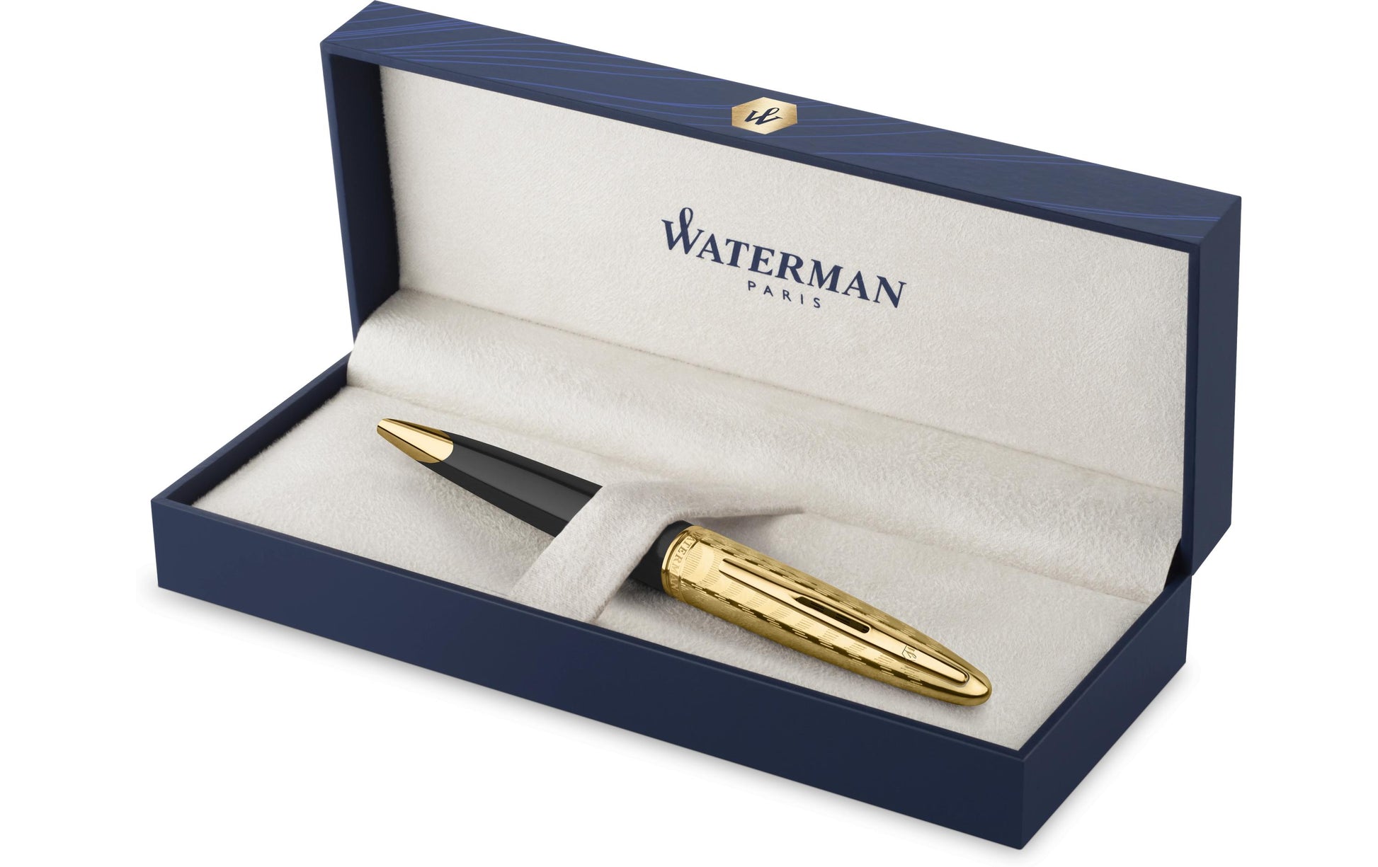 Waterman Carene Deluxe Kugelschreiber – Blau, Mittel, dokumentenecht