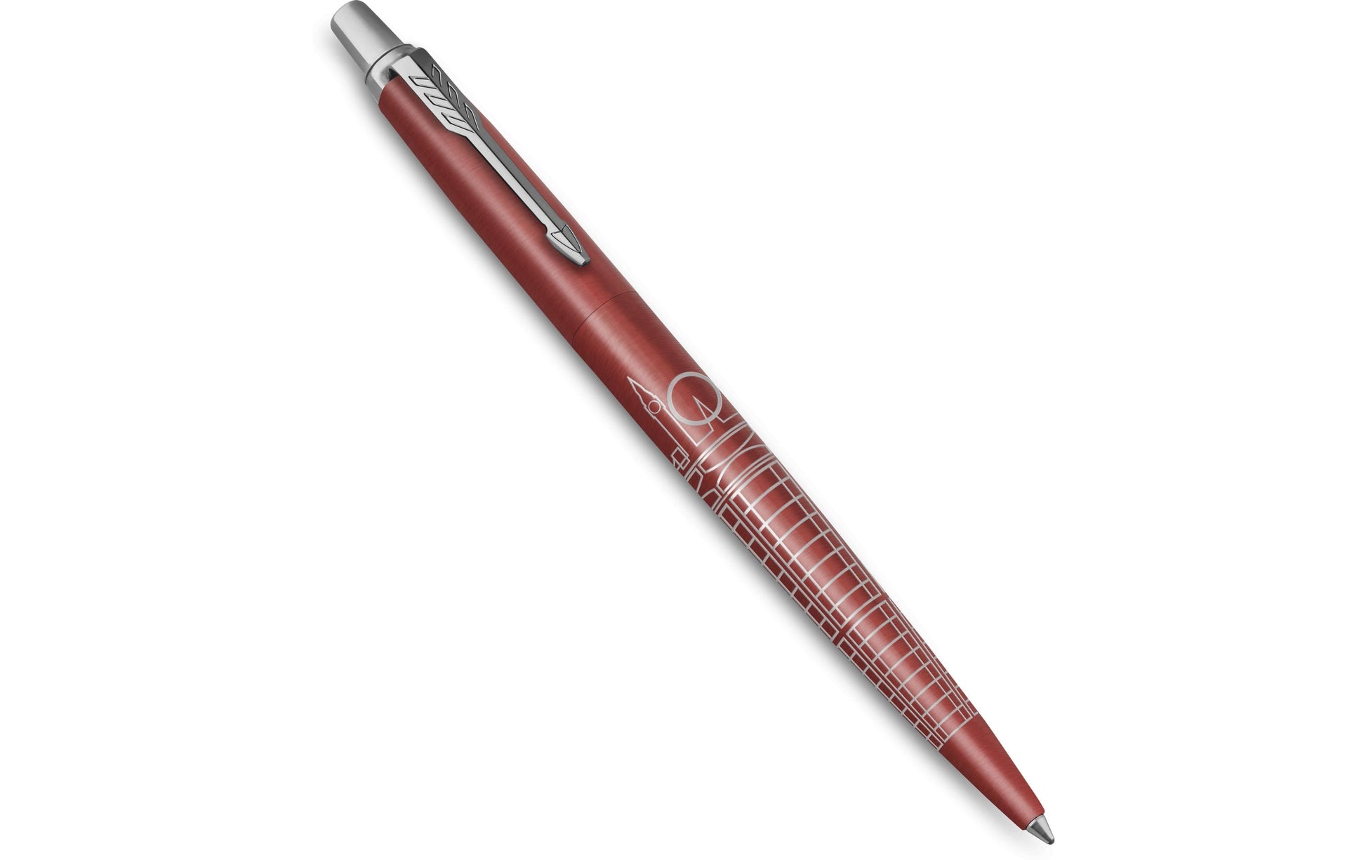Parker Jotter SE Kugelschreiber – Blau, Mittel, Edelstahl, Rot, nachfüllbar