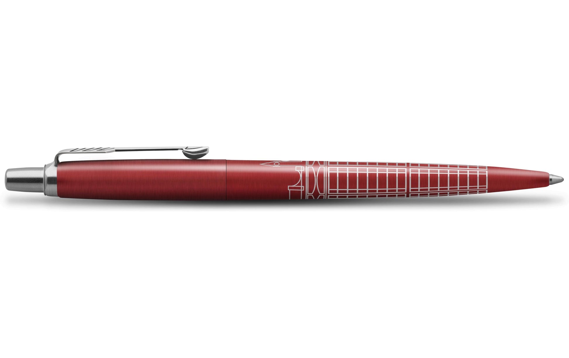 Parker Jotter SE Kugelschreiber – Blau, Mittel, Edelstahl, Rot, nachfüllbar
