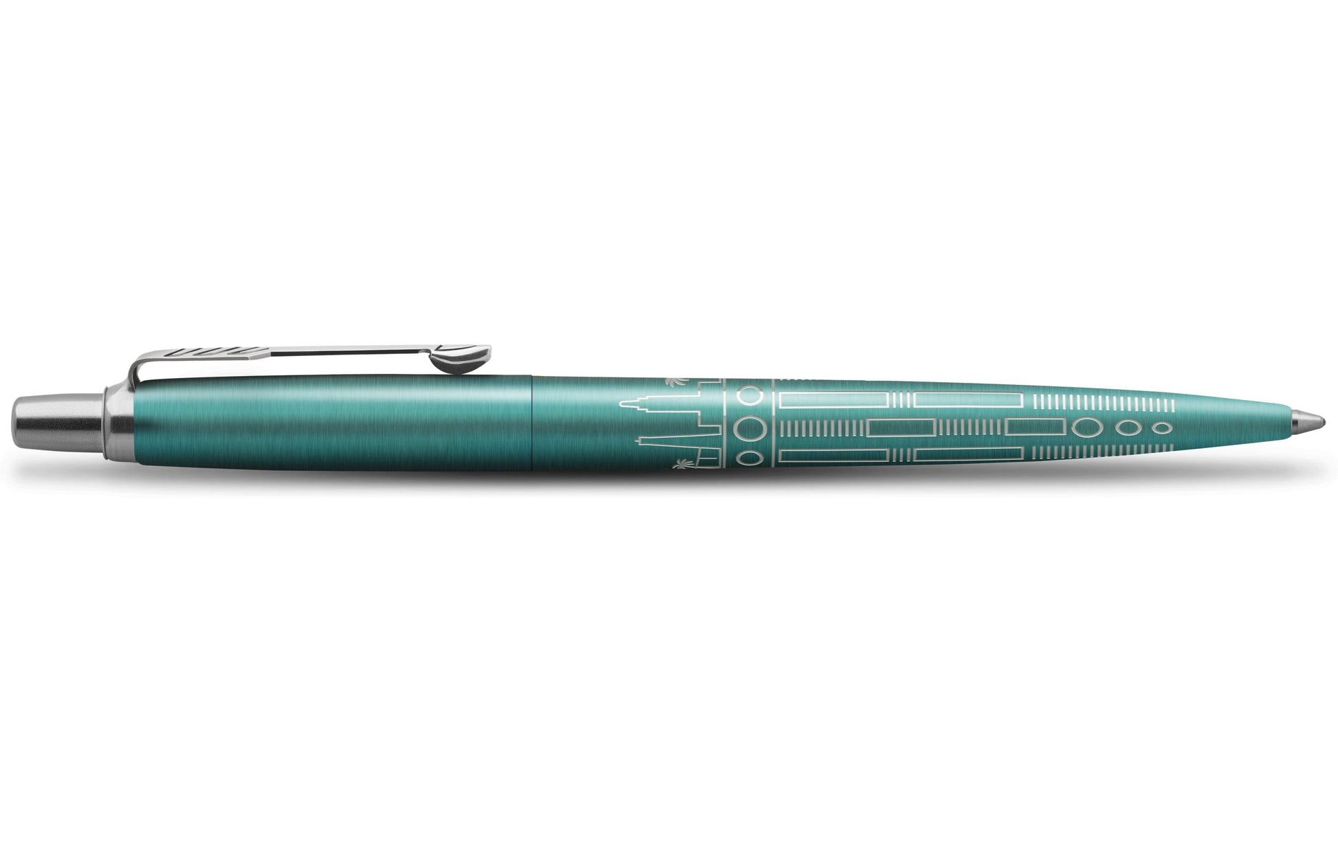 Parker Jotter Special Edition Miami Kugelschreiber – Blau, Mittel, Edelstahl, Grün, nachfüllbar