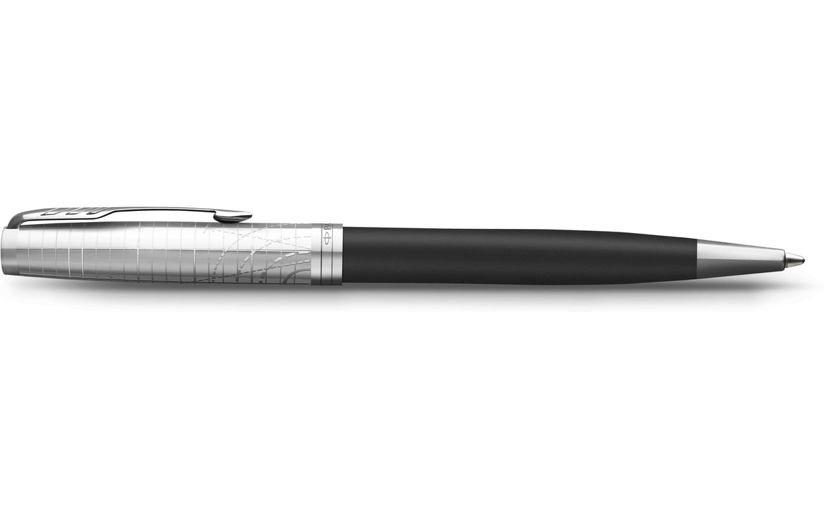 Parker Sonnet M Kugelschreiber – Schwarz, Mittel, Gold/Grau, Nachfüllbar