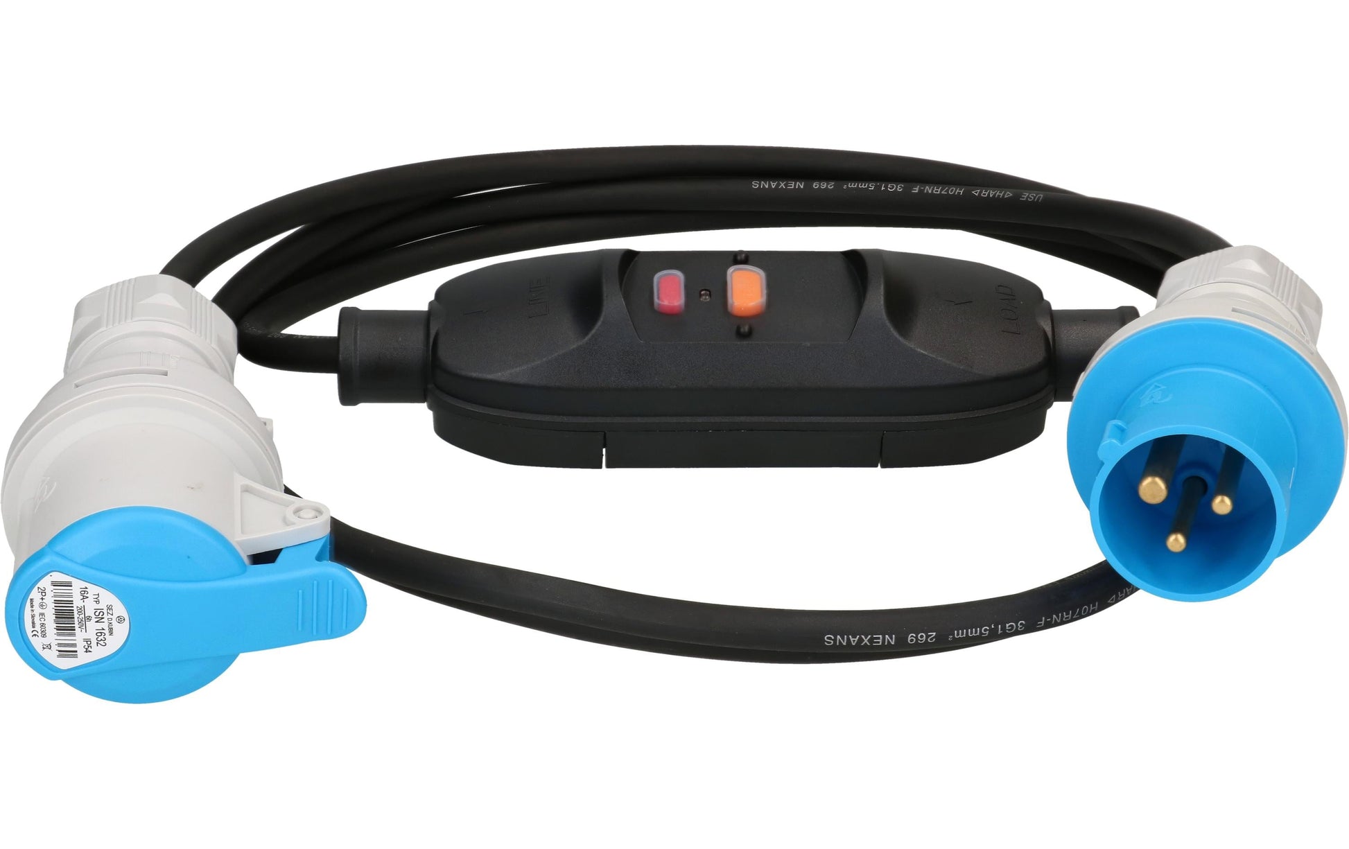 Maxcamp Verlängerungskabel, CEE 16-3–CEE 16-3, 3 m, IP44, 1,5 mm² – Schwarz