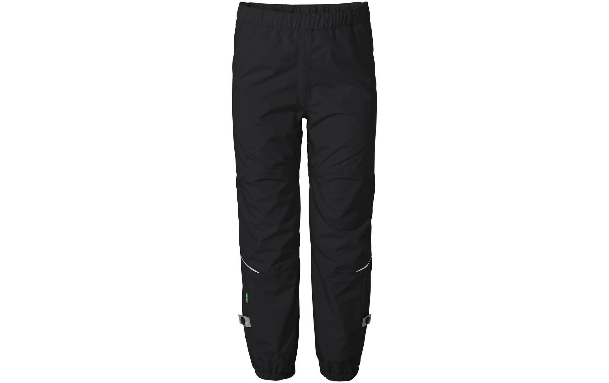 VAUDE Veloregenhose – Gr. 146/152 – Schwarz, Polyester (recycelt), PU-Membran, wasserdicht