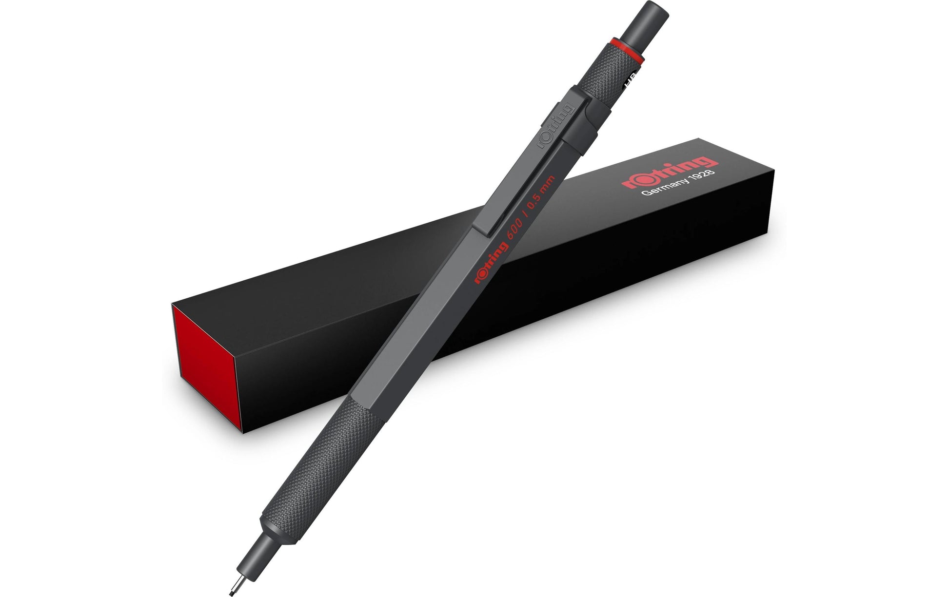 Rotring 600 Darkstone Druckbleistift – 0,5 mm – Metall – Grau – 12er-Pack