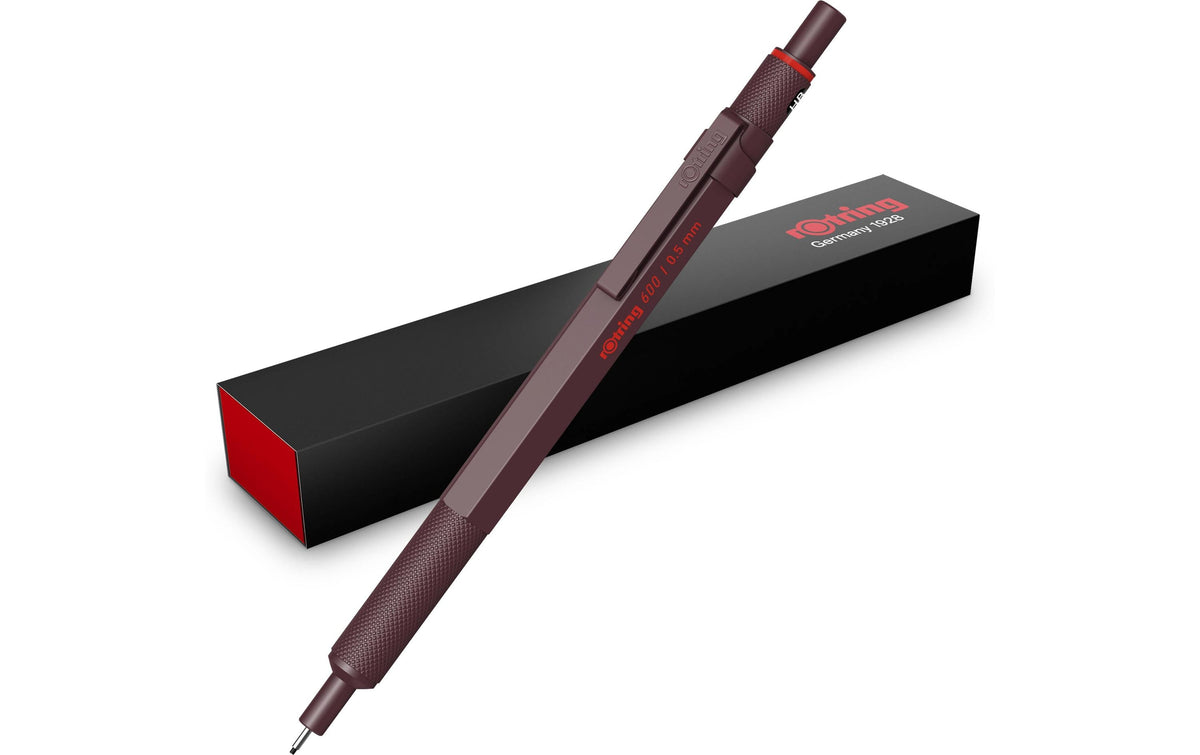 Rotring 600 Choctruffle Druckbleistift – 0,5 mm – Metall – Braun – 12er-Pack