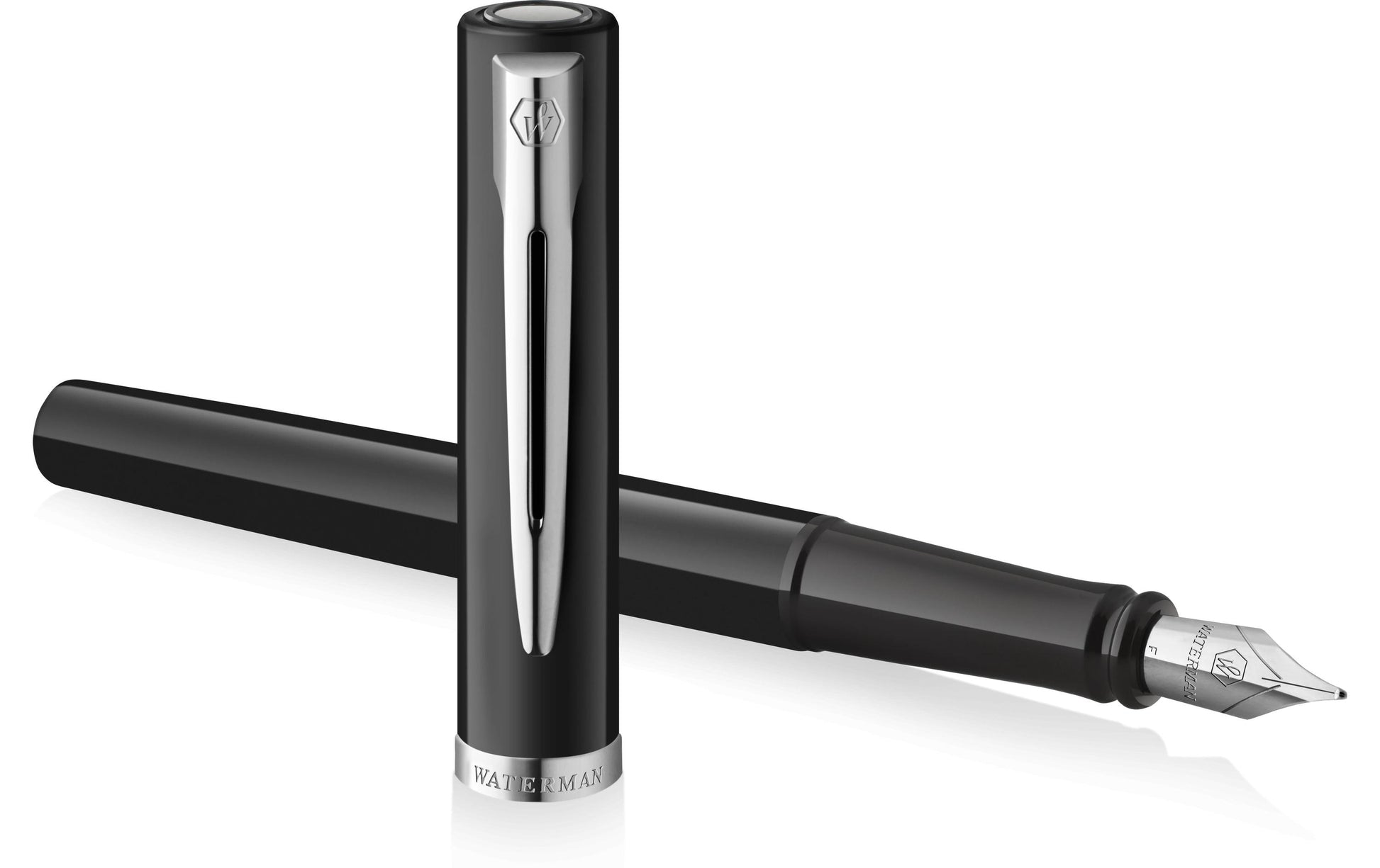 Waterman Allure Impression – Füllfederhalter – M – Schwarz – Palladium-plattiert – Geschenkbox