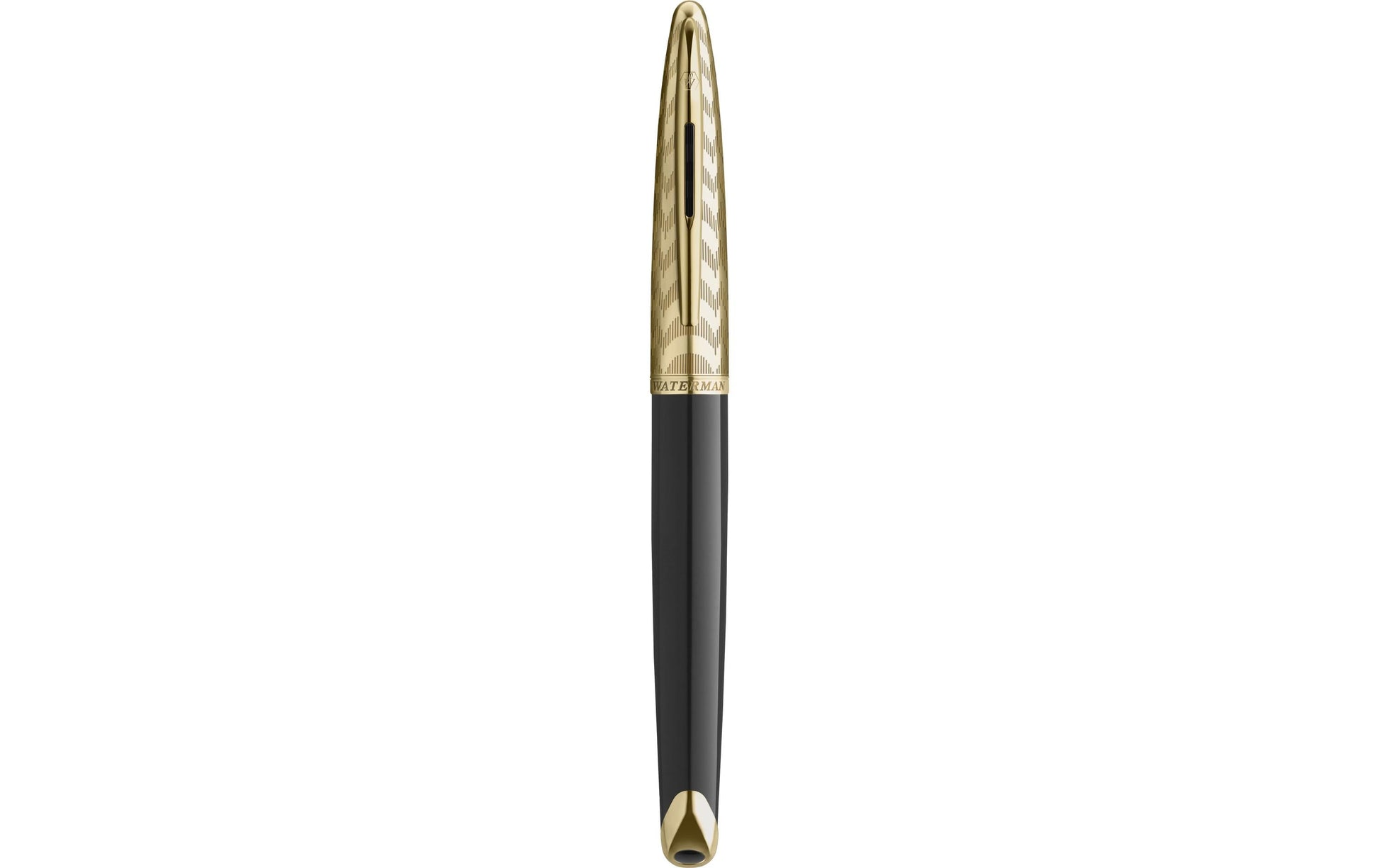 Waterman Carene Deluxe – Füllfederhalter – F – Schwarz – 18-karätige Goldfeder