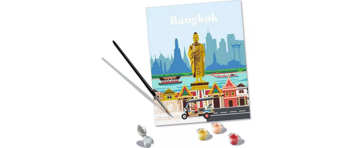 Ravensburger CreArt – Malen-nach-Zahlen-Set – Buntes Bangkok – ab 12 Jahren
