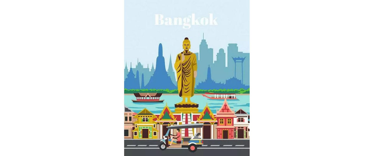 Ravensburger CreArt – Malen-nach-Zahlen-Set – Buntes Bangkok – ab 12 Jahren
