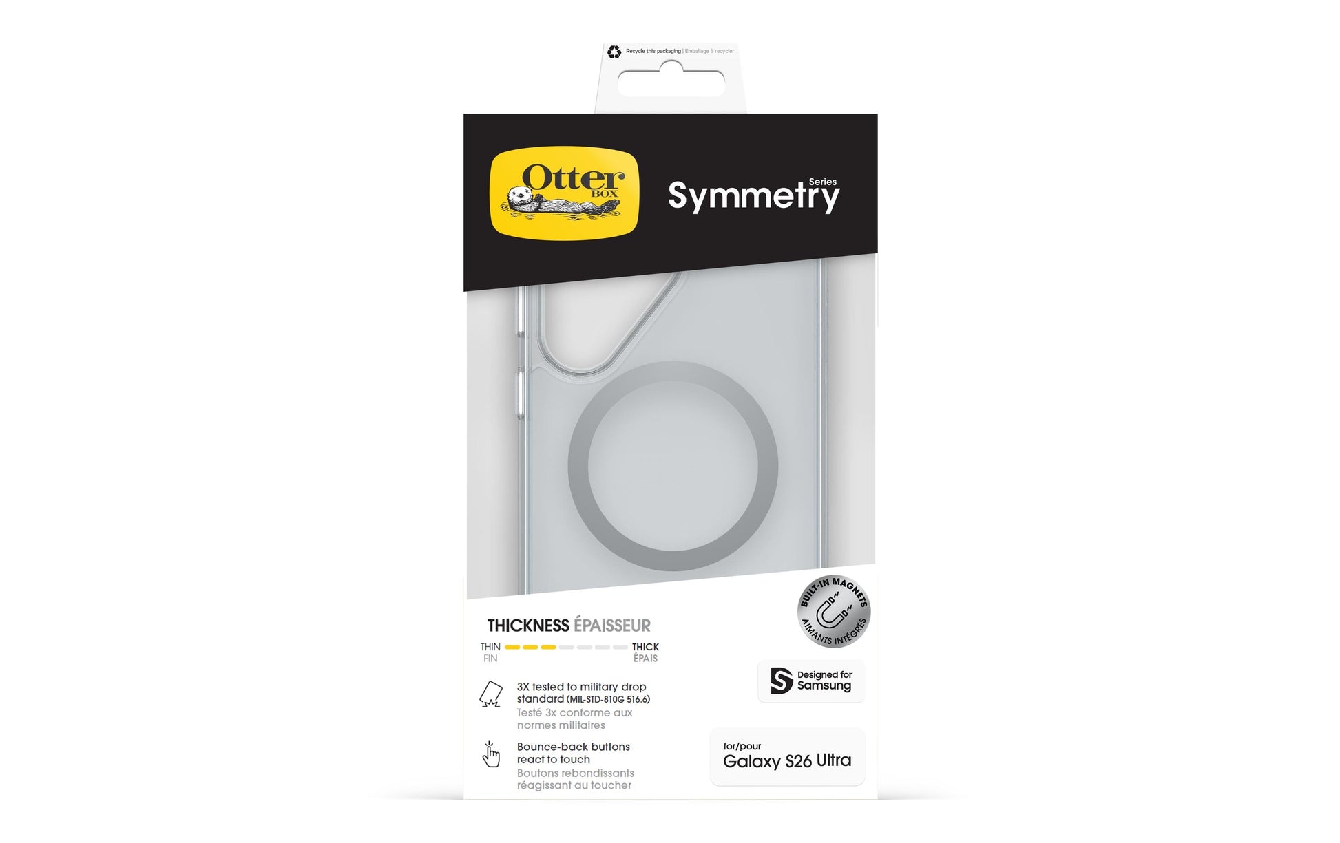 OtterBox Symmetry Clear Backcover – für verschiedene Modelle (Auswahl), MagSafe, Transparent, MARSTON