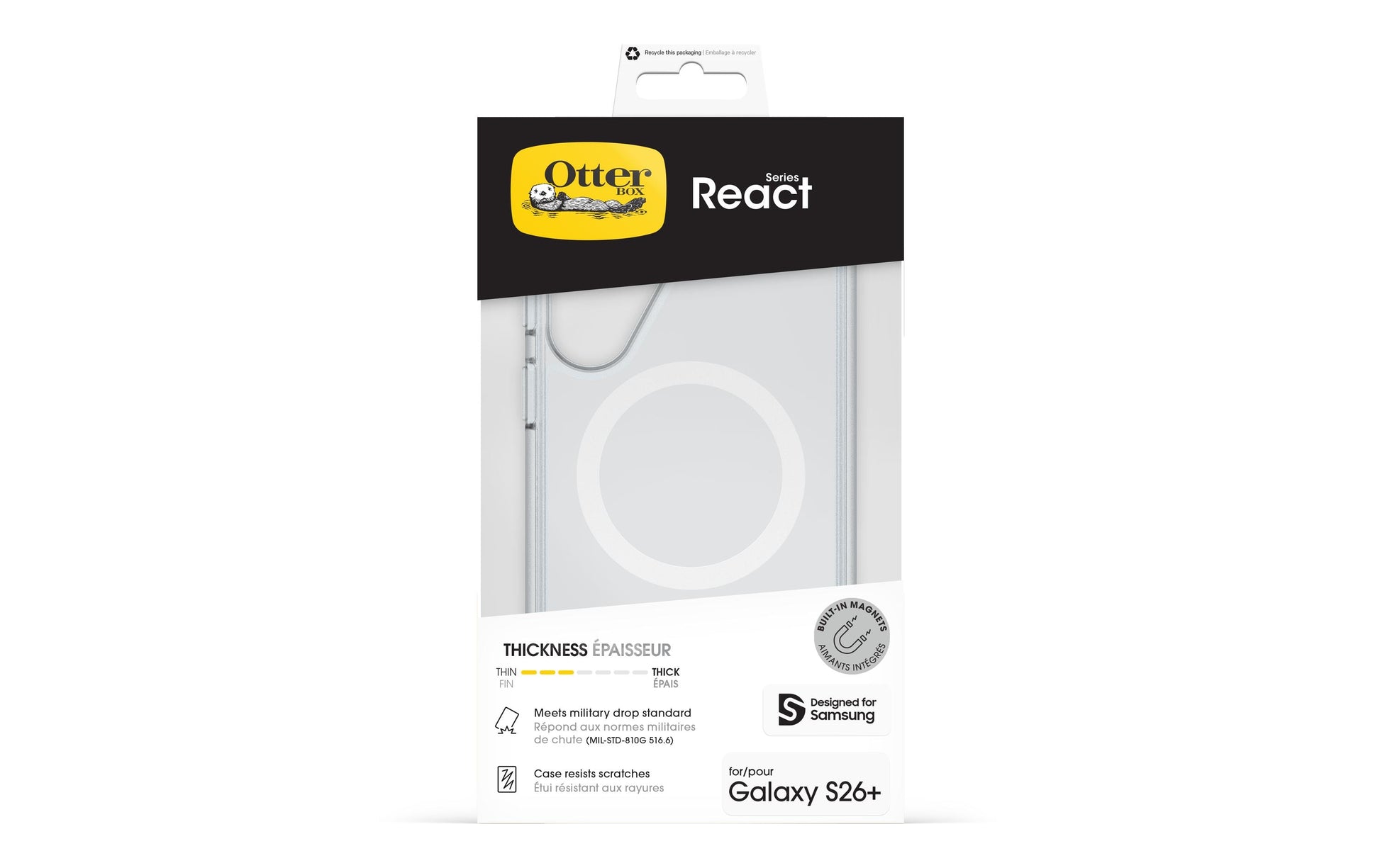 OtterBox React Backcover – für kompatible Smartphones, Transparent, Echolake