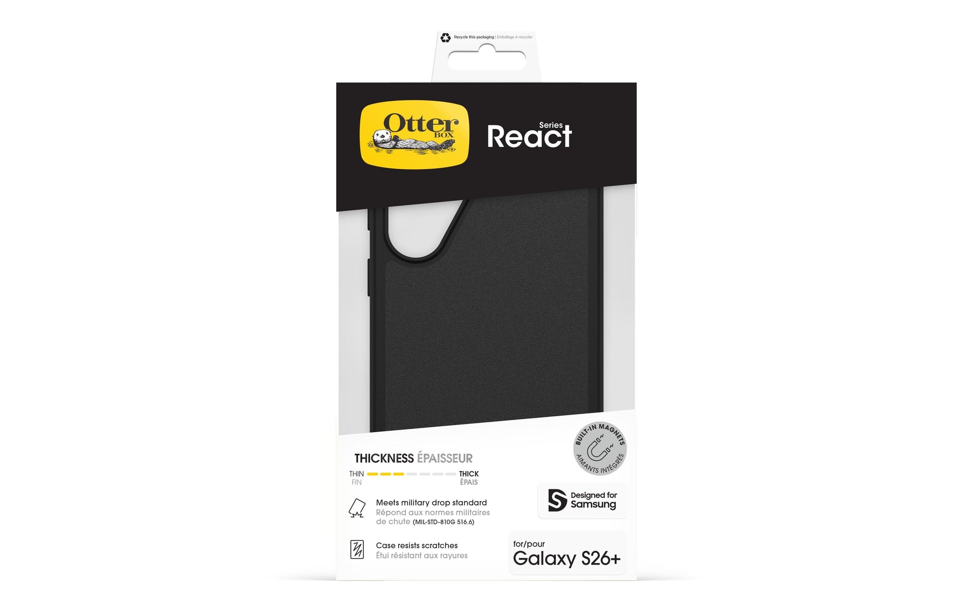 OtterBox React Magnets ECHOLAKE – Backcover – für MagSafe-kompatible Smartphones, schwarz