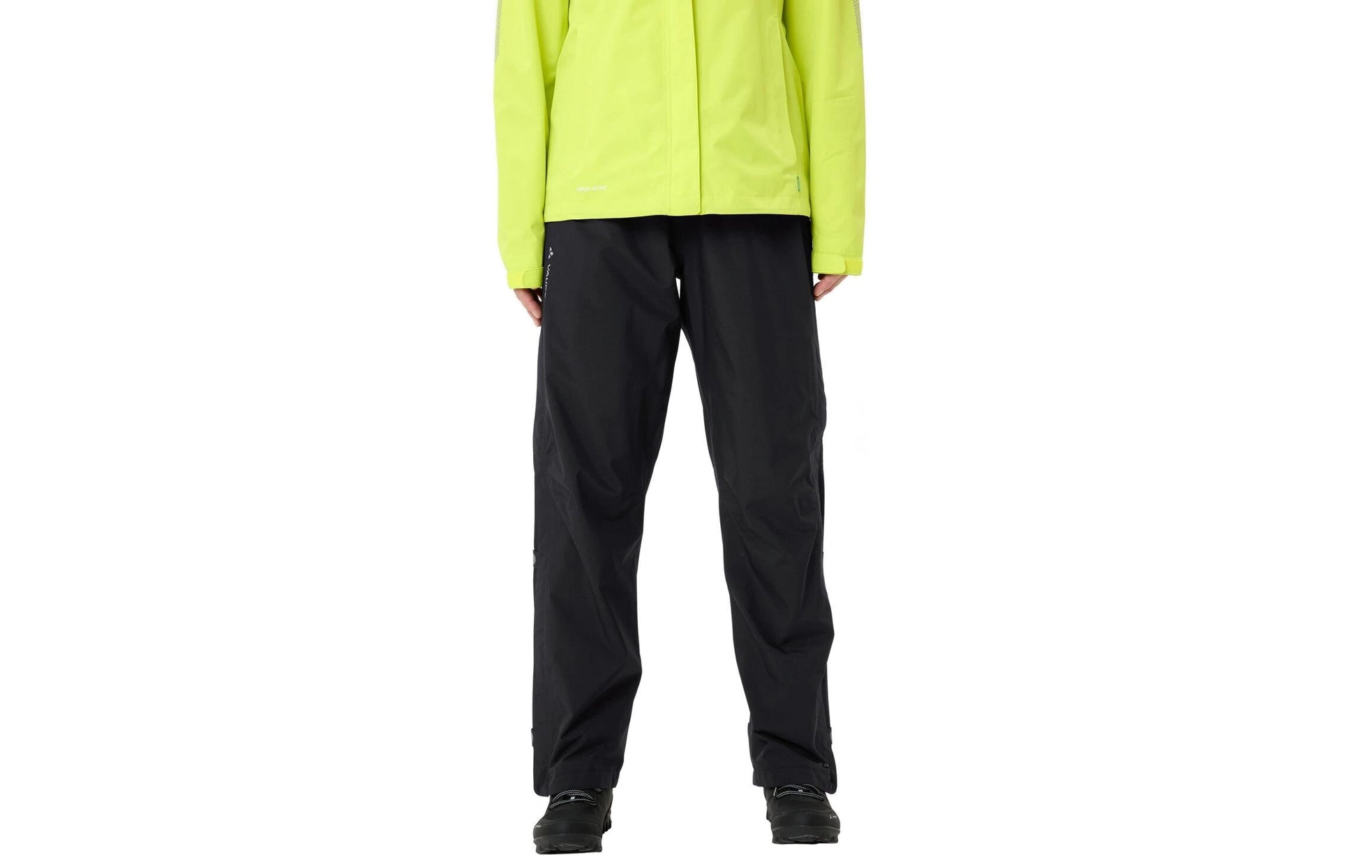 Vaude Fluid Full-Zip Velohose – Grösse 34 – Schwarz, Polyester, Damen, Lang