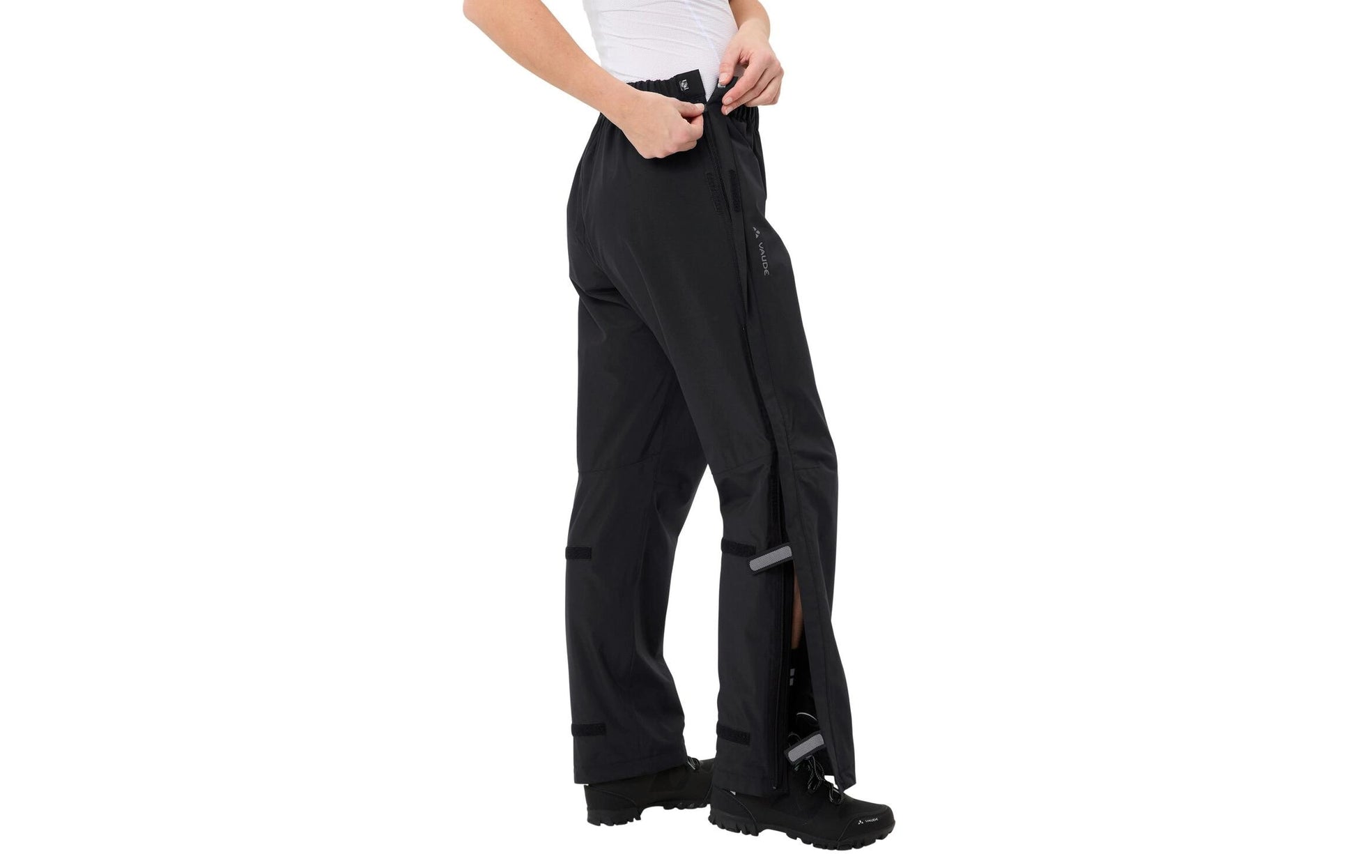 Vaude Velohose – Grösse 40, Damen – Schwarz, Polyester, Lang