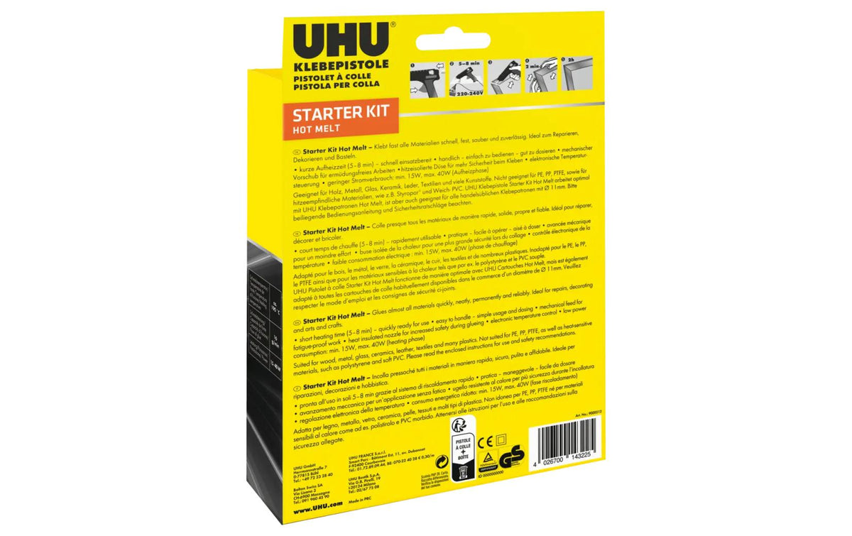 UHU Starter Set Heissklebepistole, Netzbetrieb
