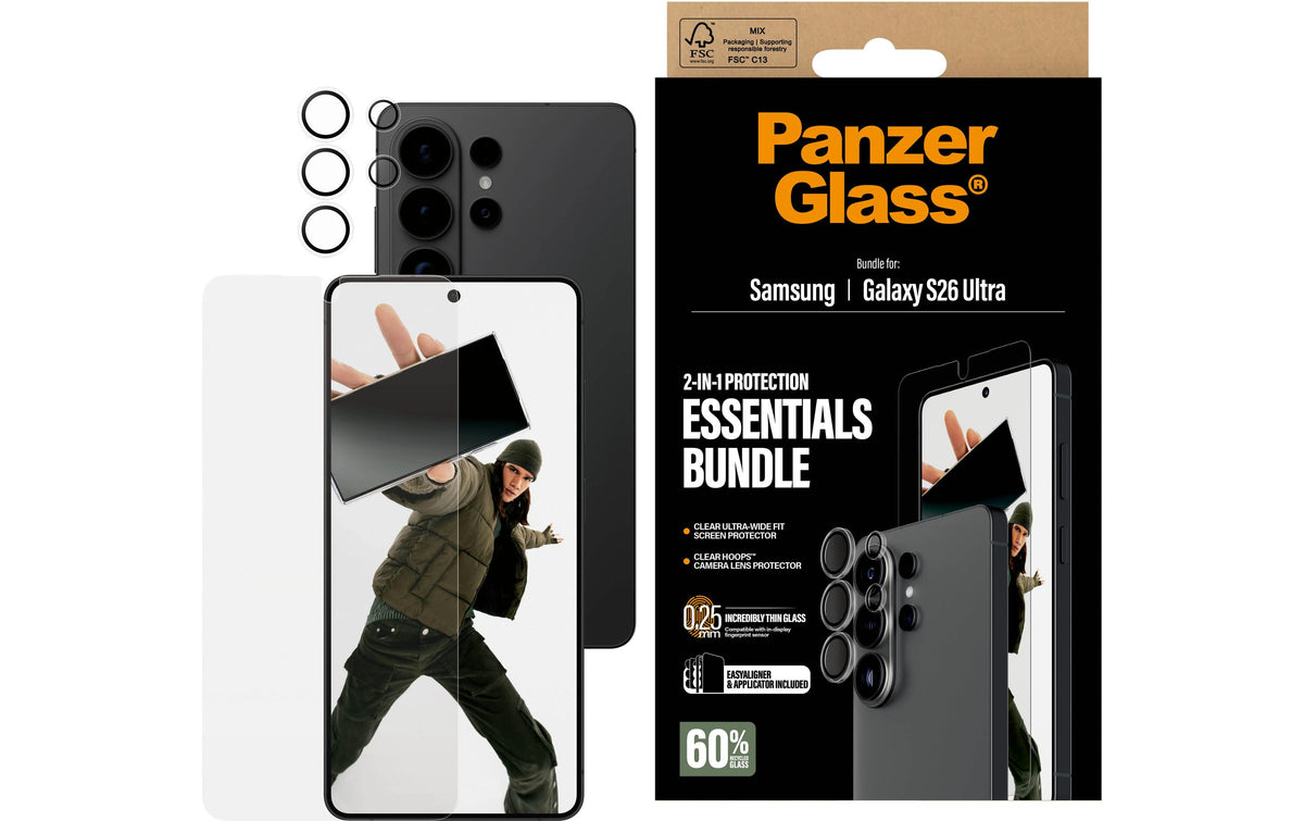 PanzerGlass – Kameralinsenschutz, 2-in-1 – für Samsung Galaxy S26 Ultra – Transparent