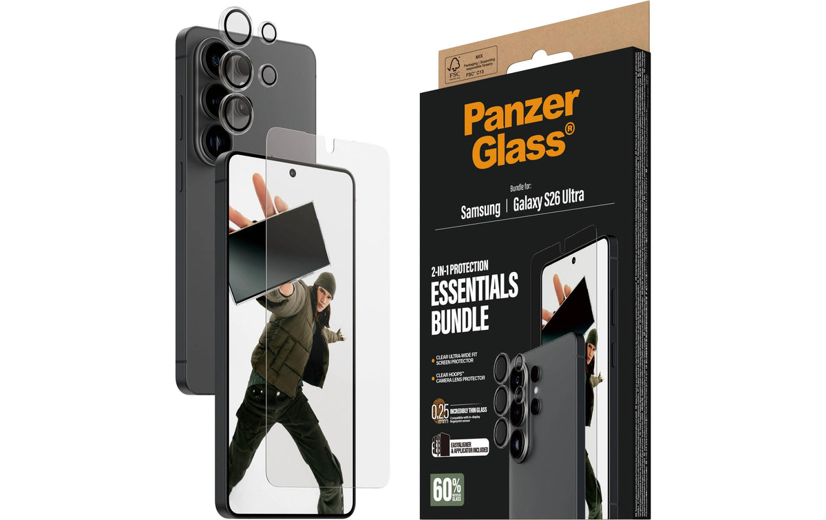 PanzerGlass – Kameralinsenschutz, 2-in-1 – für Samsung Galaxy S26 Ultra – Transparent