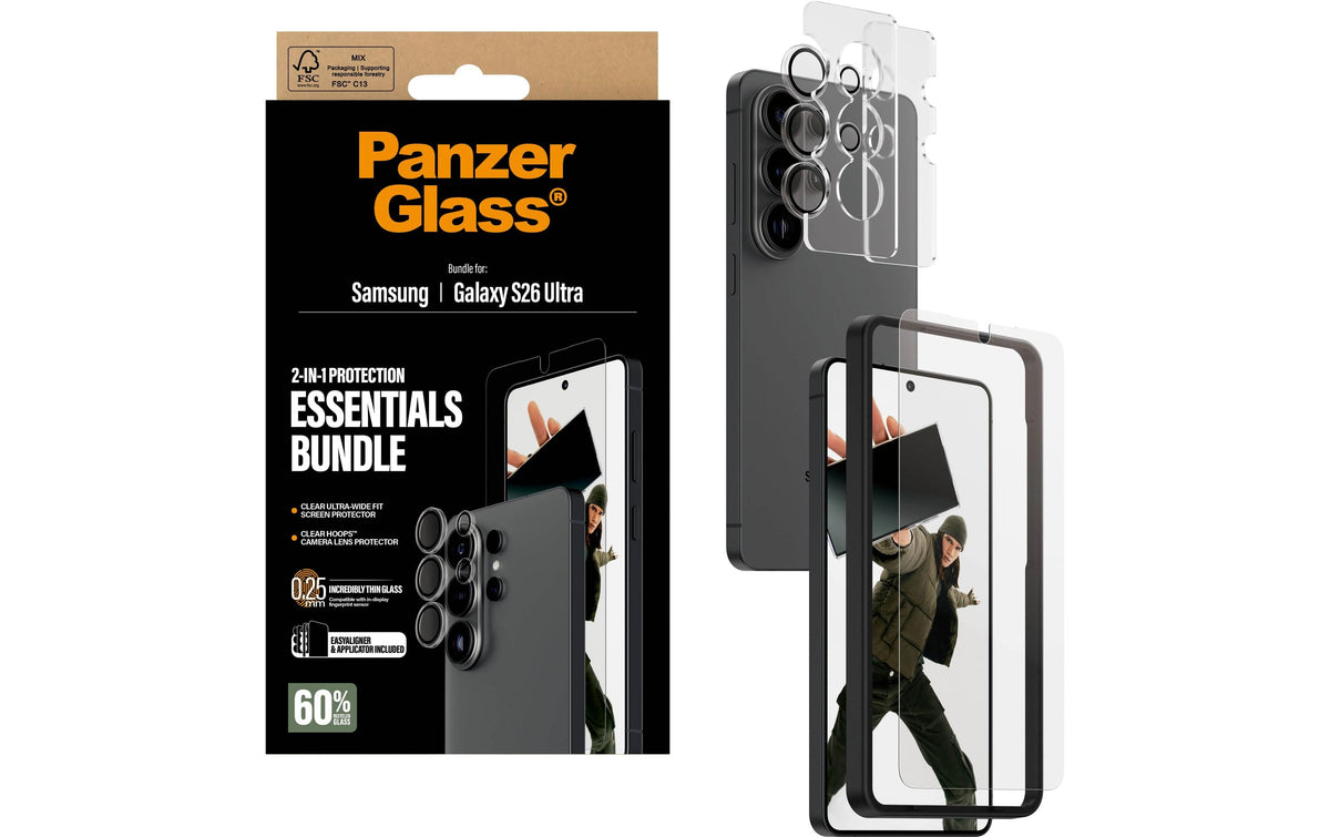 PanzerGlass – Kameralinsenschutz, 2-in-1 – für Samsung Galaxy S26 Ultra – Transparent