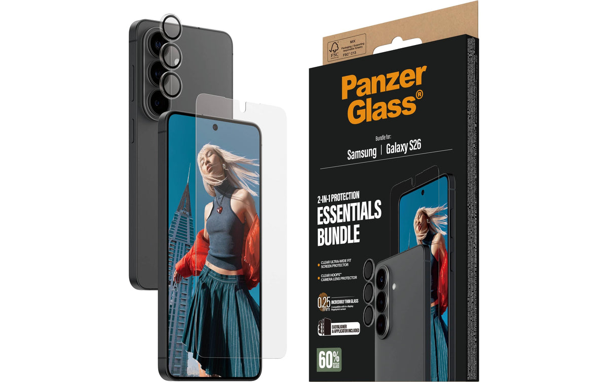 PanzerGlass – Kameralinsenschutz, 2-in-1 – für Galaxy S26 – Transparent