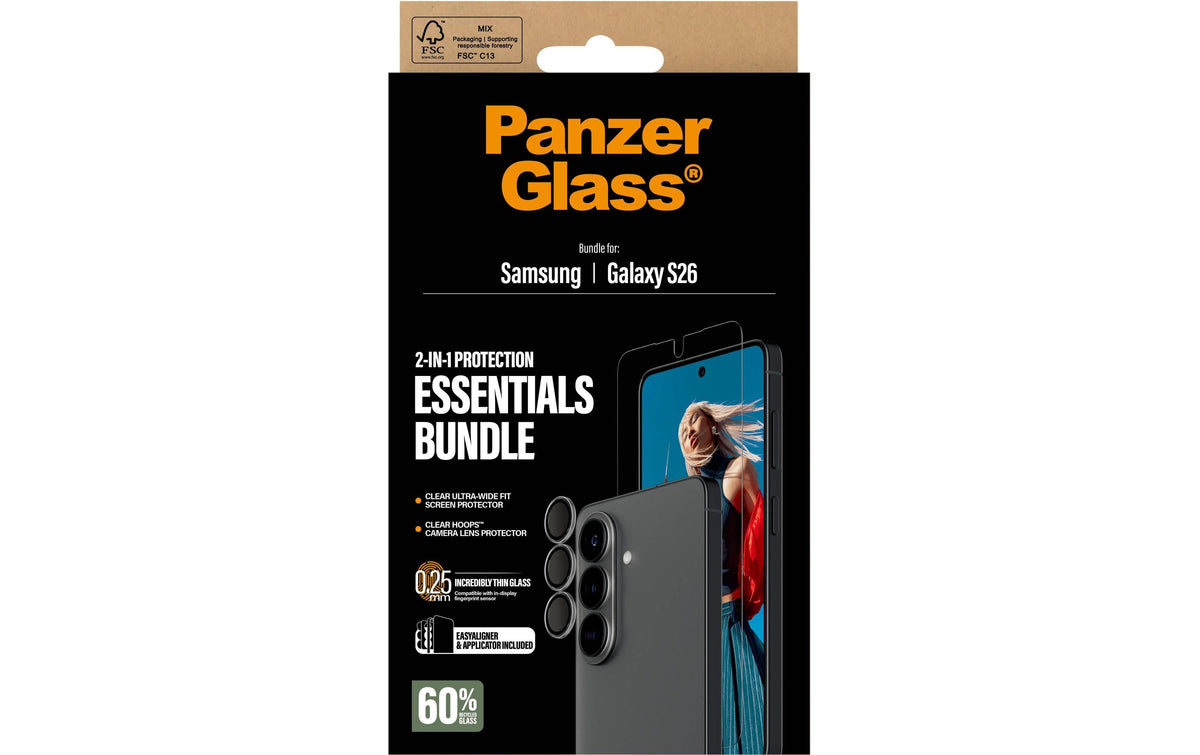 PanzerGlass – Kameralinsenschutz, 2-in-1 – für Galaxy S26 – Transparent