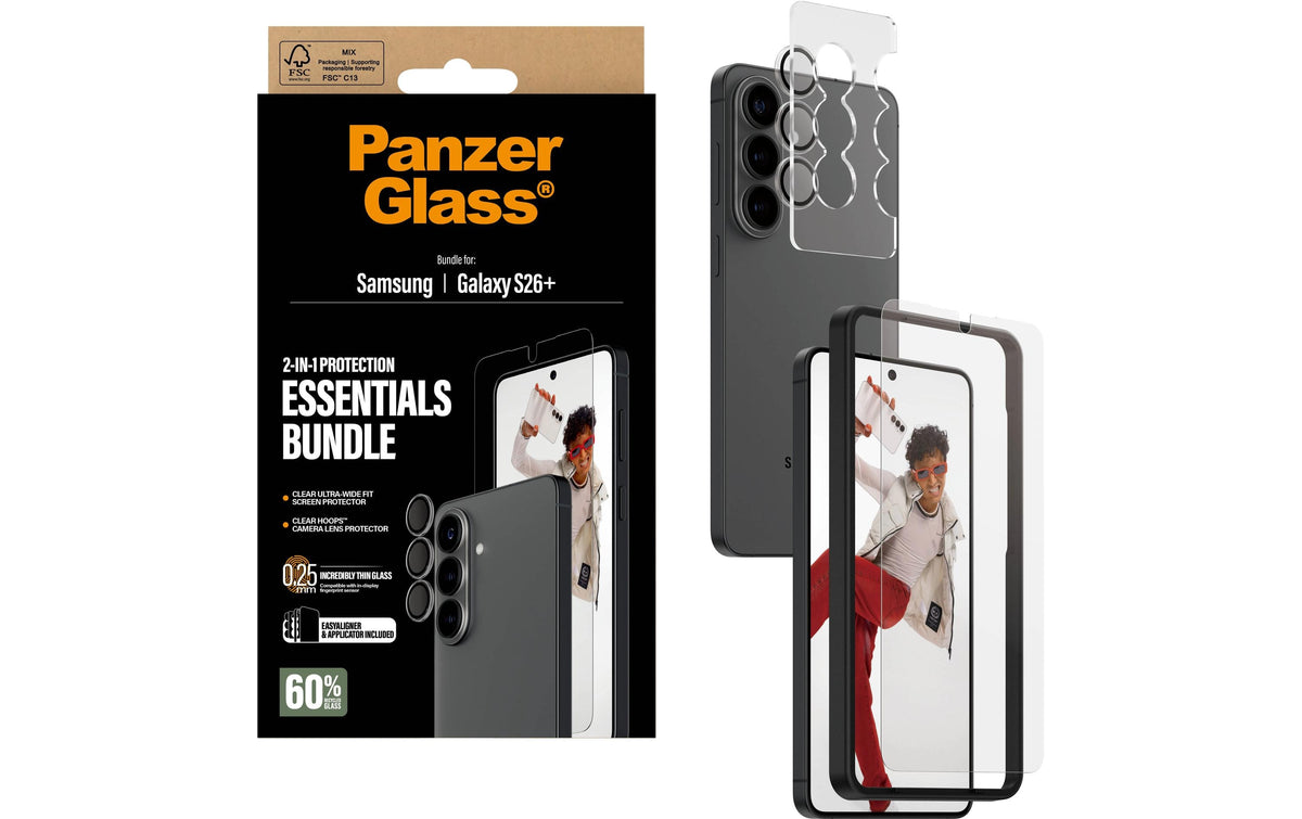 PanzerGlass – Kameralinsenschutz, 2-in-1 – für Galaxy S26+ – Transparent