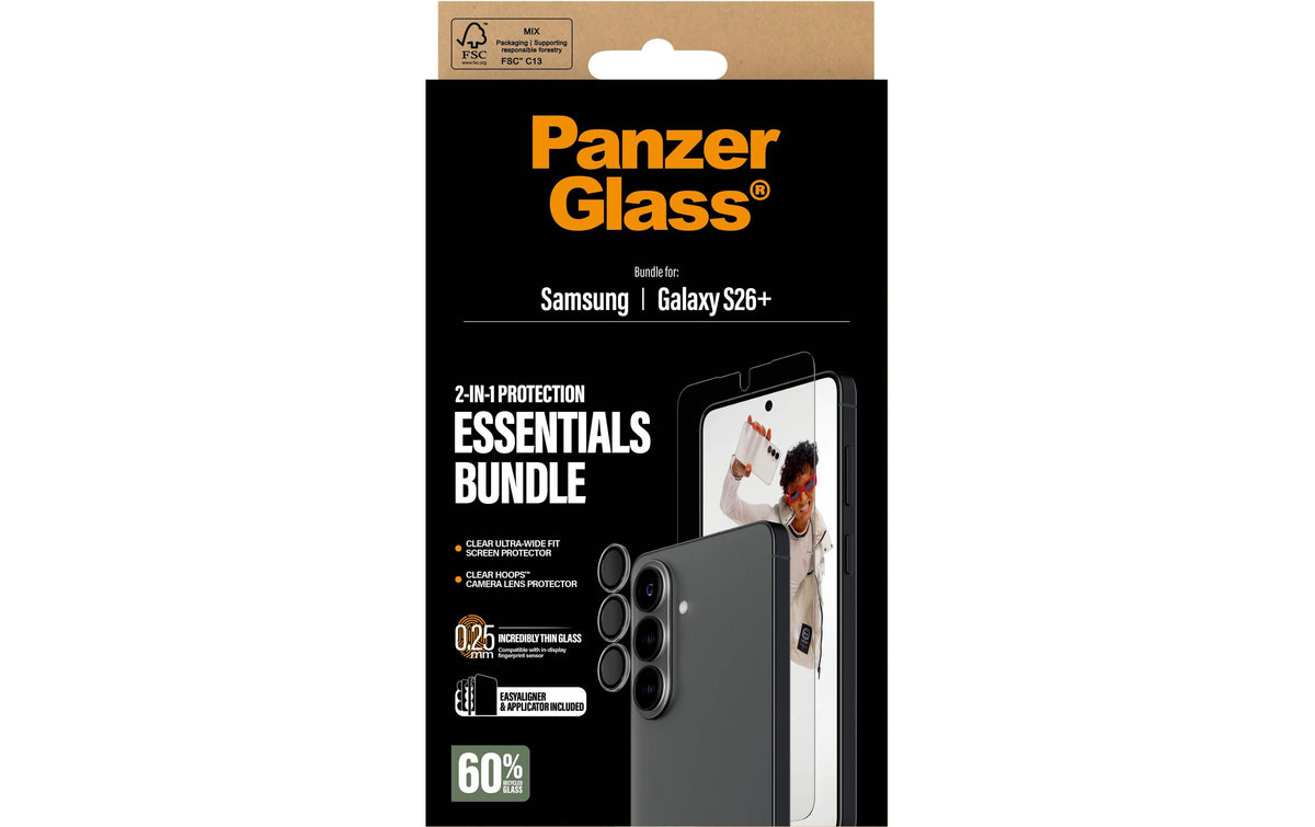 PanzerGlass – Kameralinsenschutz, 2-in-1 – für Galaxy S26+ – Transparent