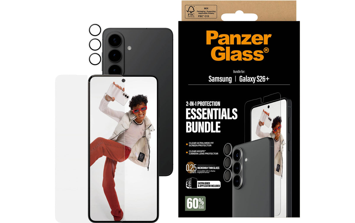 PanzerGlass – Kameralinsenschutz, 2-in-1 – für Galaxy S26+ – Transparent