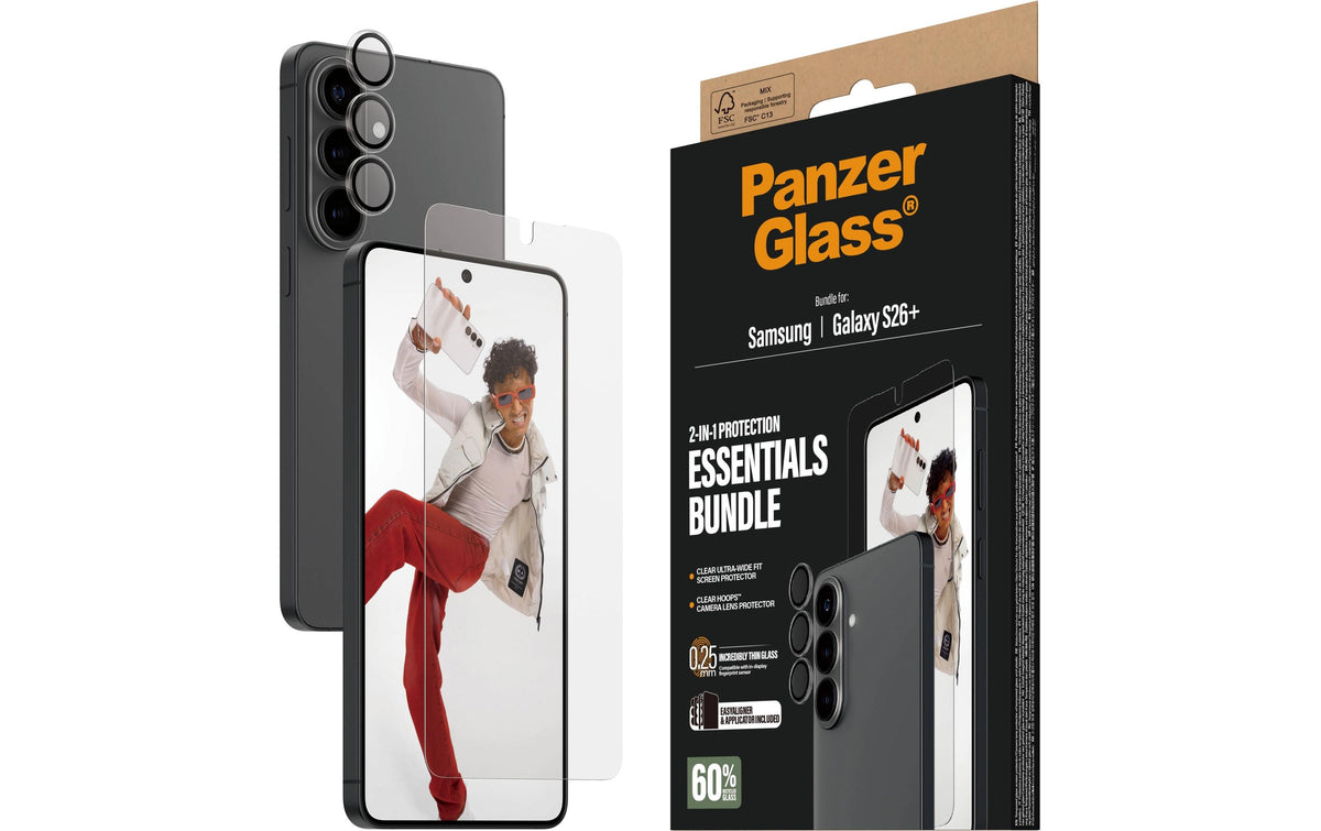 PanzerGlass – Kameralinsenschutz, 2-in-1 – für Galaxy S26+ – Transparent