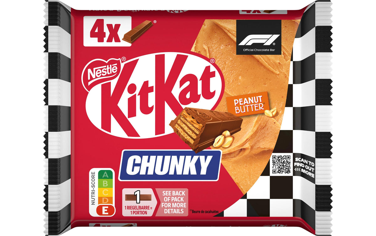 Nestlé snacks KitKat Chunky Schokoriegel – Erdnussbutter – 4 × 42 g