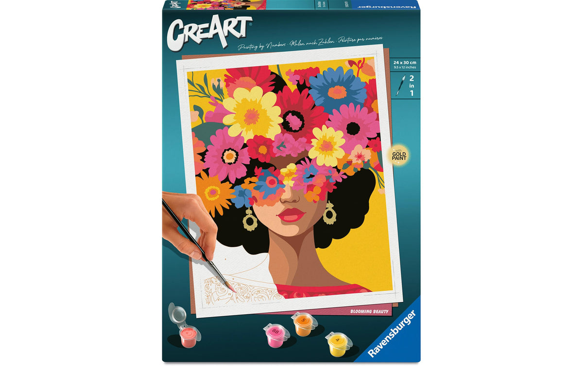 Ravensburger CreArt – Malen-nach-Zahlen-Set – Blühende Schönheit – ab 12 Jahren