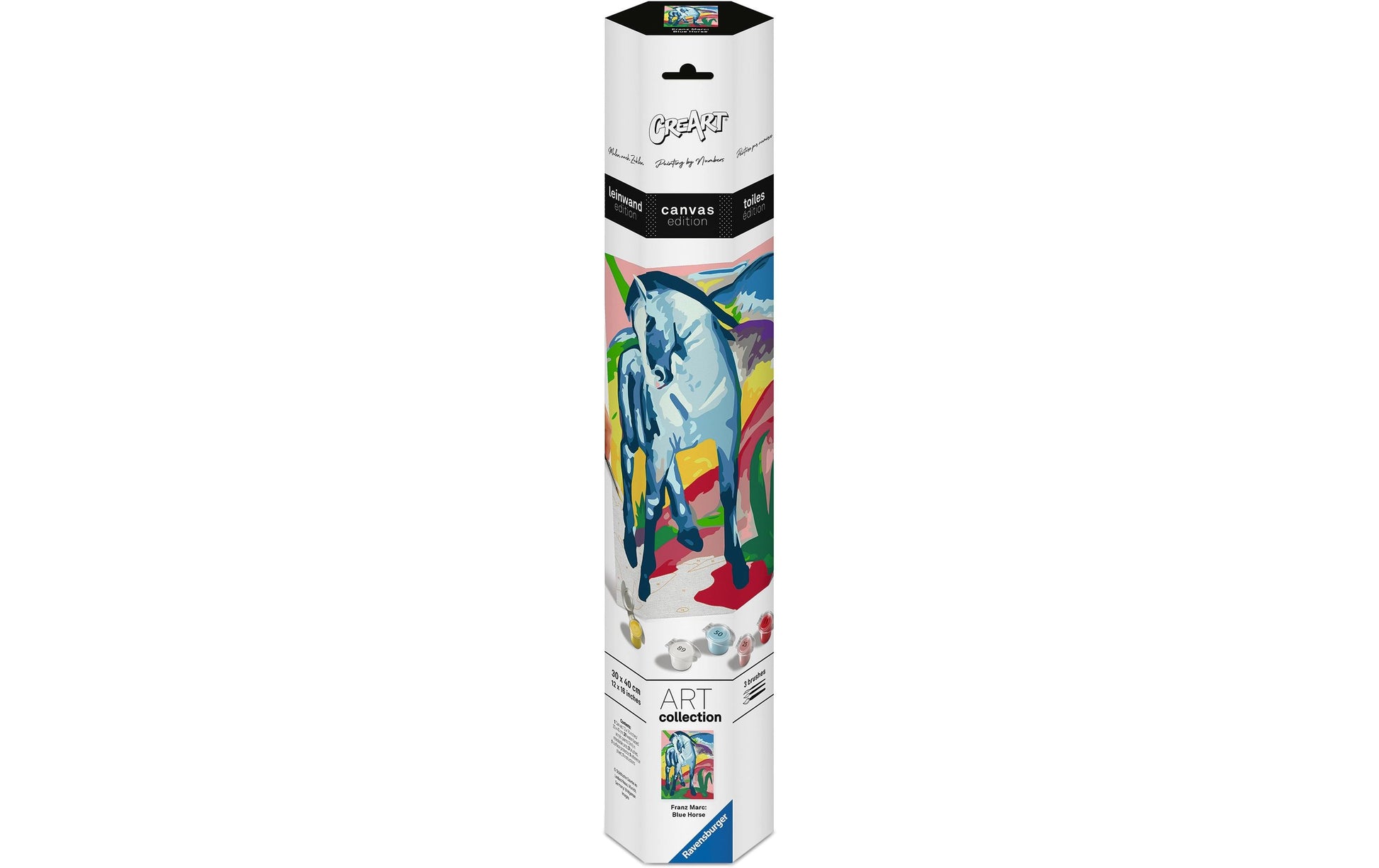 Ravensburger CreArt – Malen-nach-Zahlen-Set – Franz Marc Blaues Pferd – ab 12 Jahren