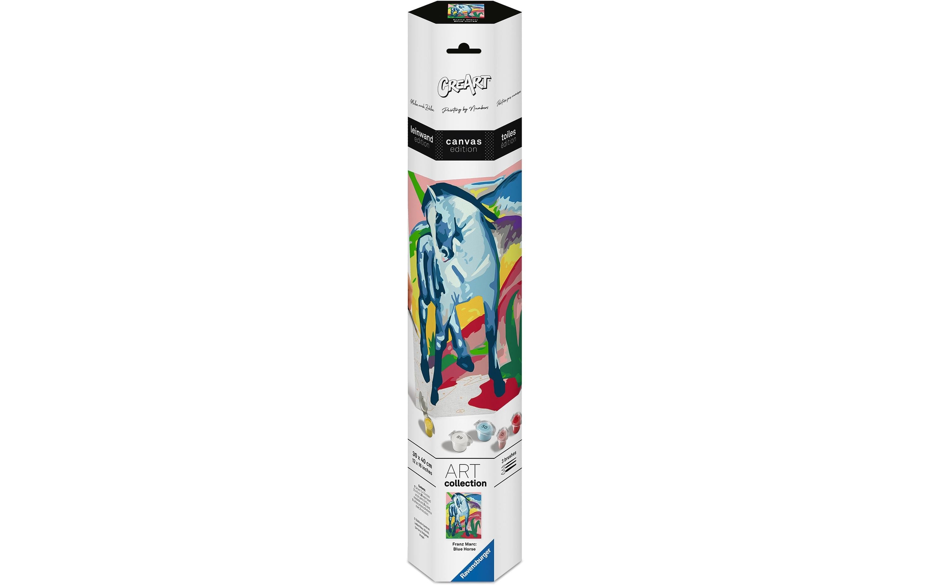 Ravensburger CreArt – Malen-nach-Zahlen-Set – Franz Marc Blaues Pferd – ab 12 Jahren