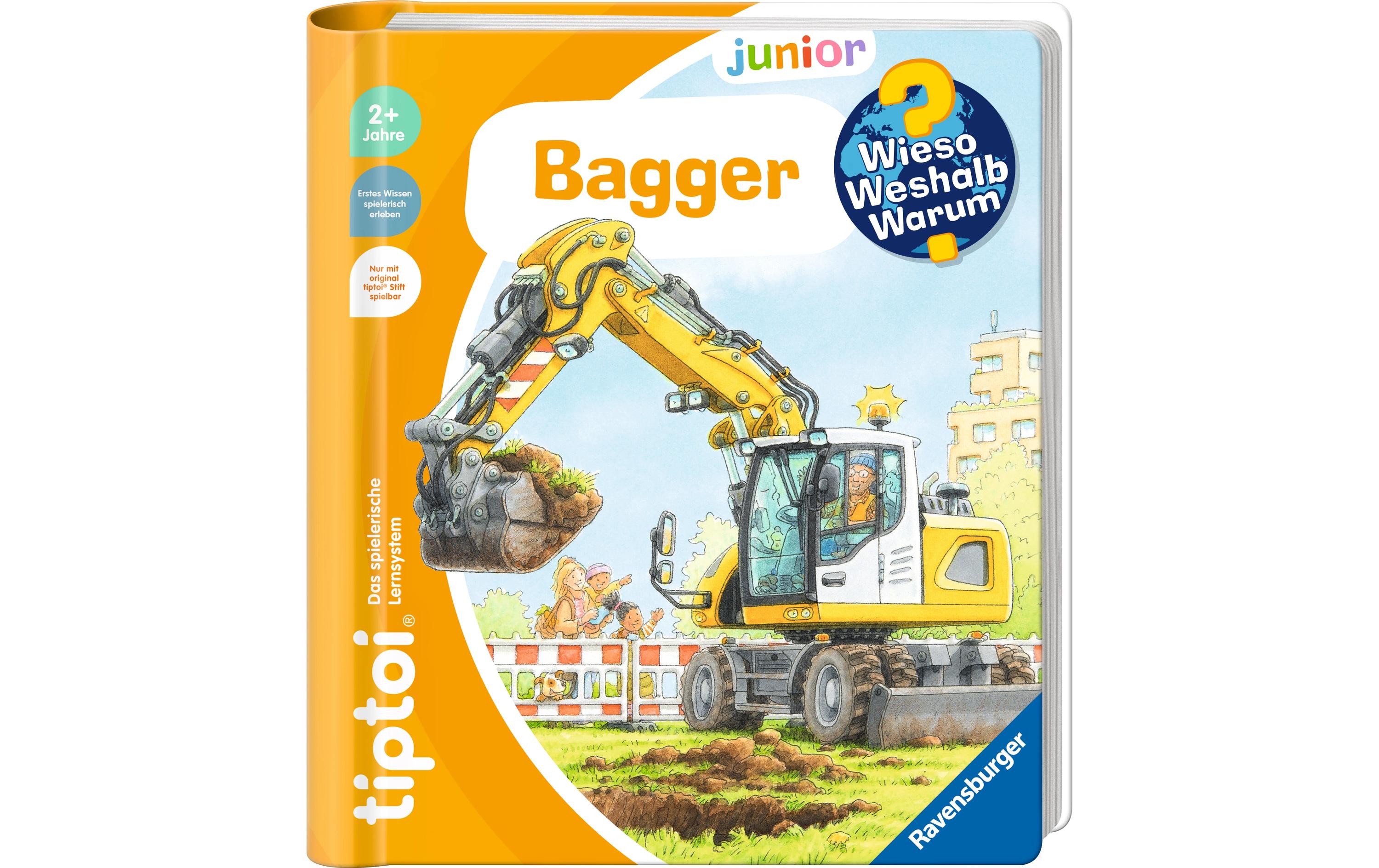 Ravensburger Lernbuch – tiptoi WWW Junior Bagger, ab 2 Jahren, Deutsch