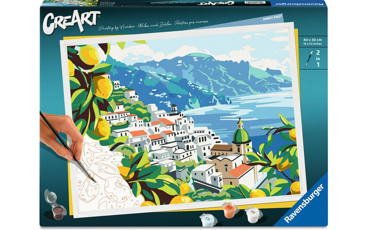 Ravensburger CreArt – Malen-nach-Zahlen-Set Amalfiküste – ab 12 Jahren