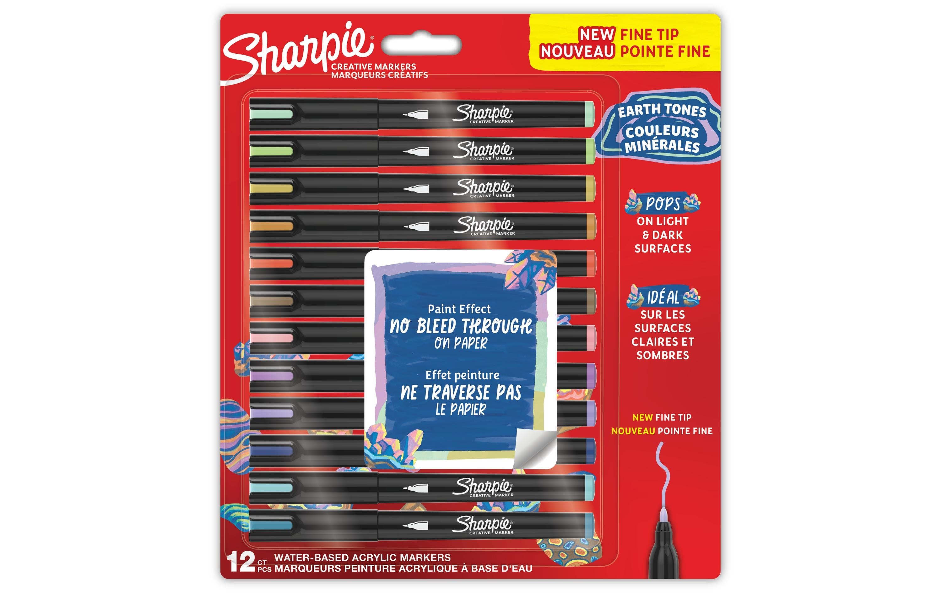Sharpie Kreativmarker Acryl – Feine Spitze – Mehrfarbig – 12er-Pack