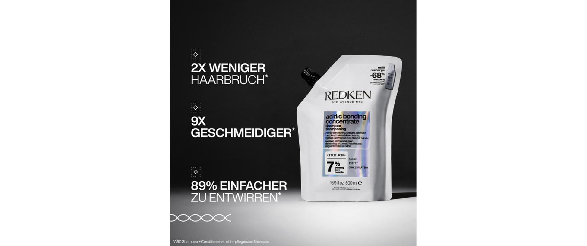 Redken Shampoo Acidic Bonding Concentrate – Nachfüllbeutel – 500 ml