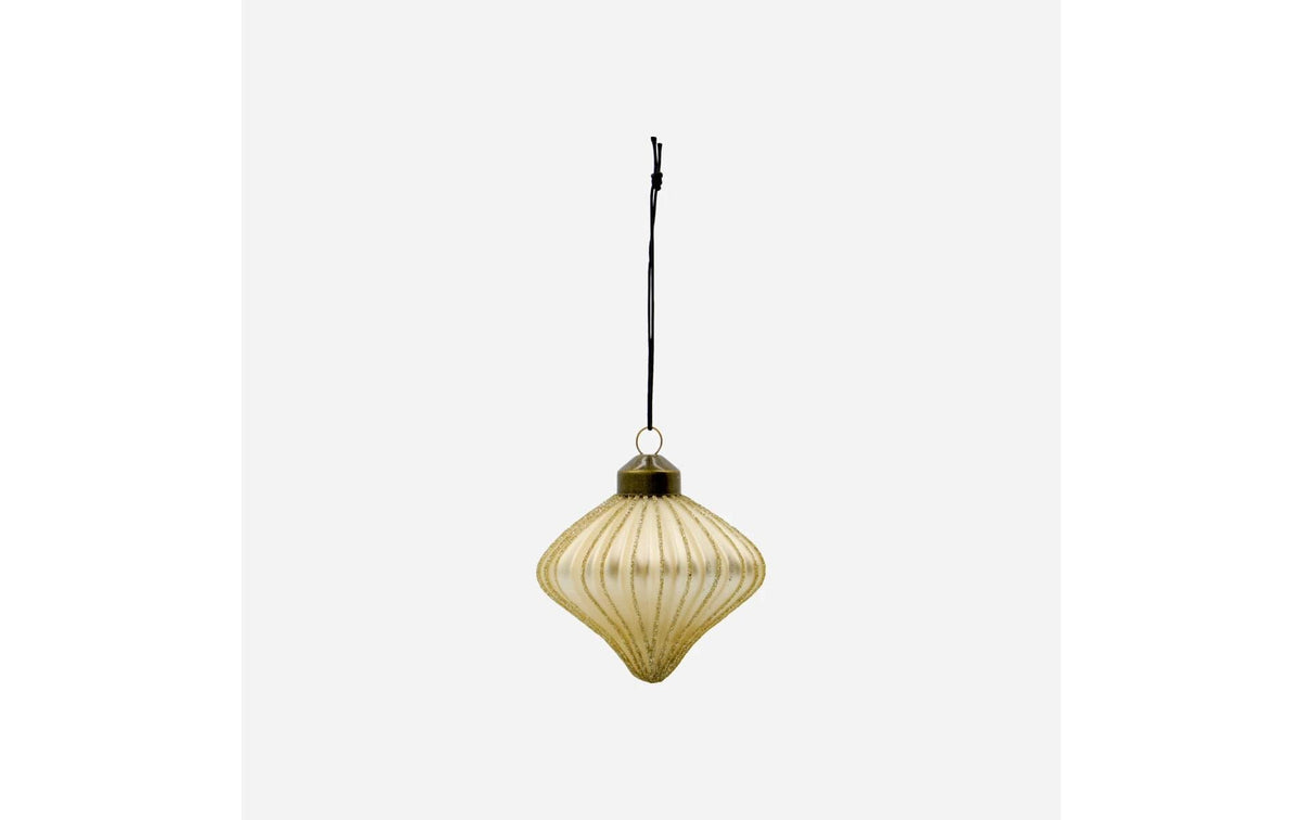 Society of Lifestyle House Doctor Weihnachtskugel – Ø 8 cm, 4-teilig – Glas, gold