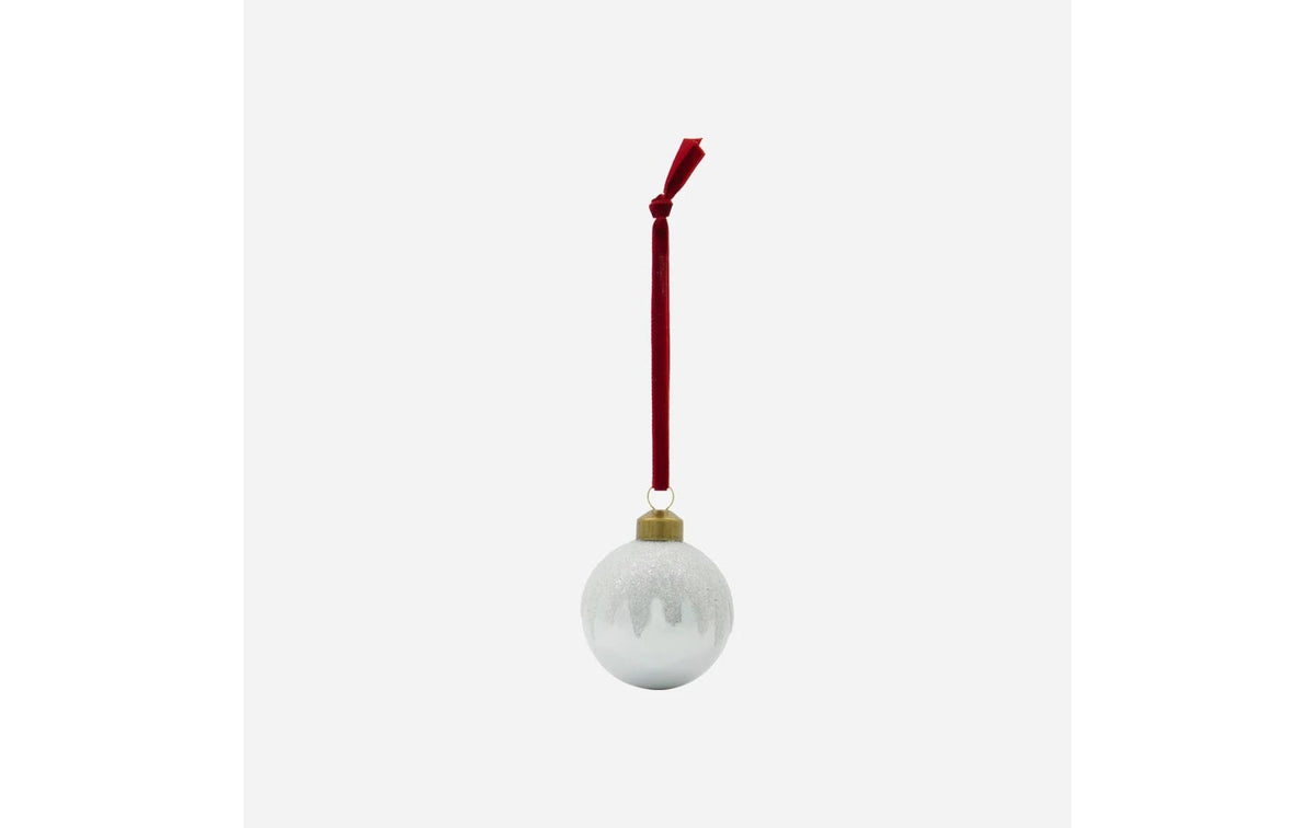 Society of Lifestyle House Doctor Weihnachtskugel – 4er Set, Ø 6 cm – Glas, Silber