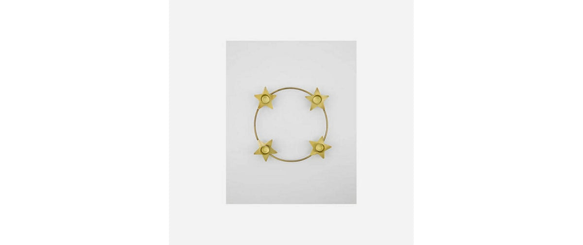 Society of Lifestyle House Doctor Kerzenständer – Metall, Gold – Ø 25 × 6 cm