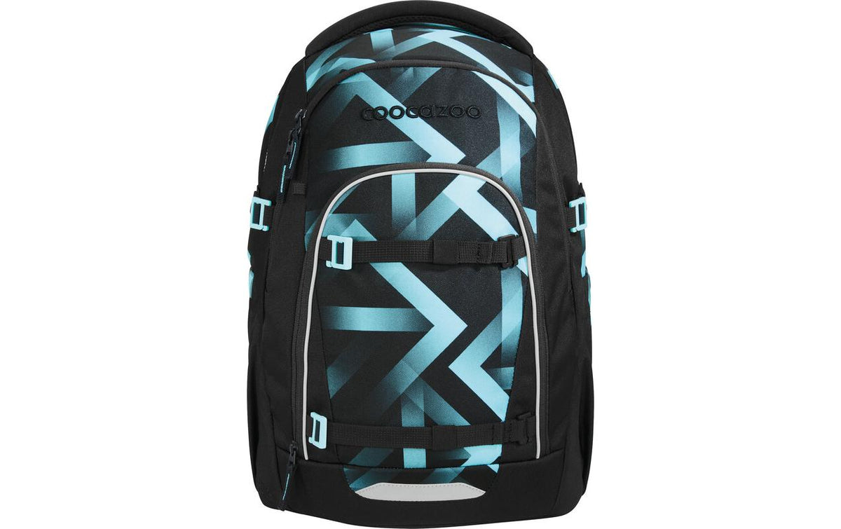 Coocazoo MATE Laser – Schulrucksack, Schwarz/Türkis, 30 l