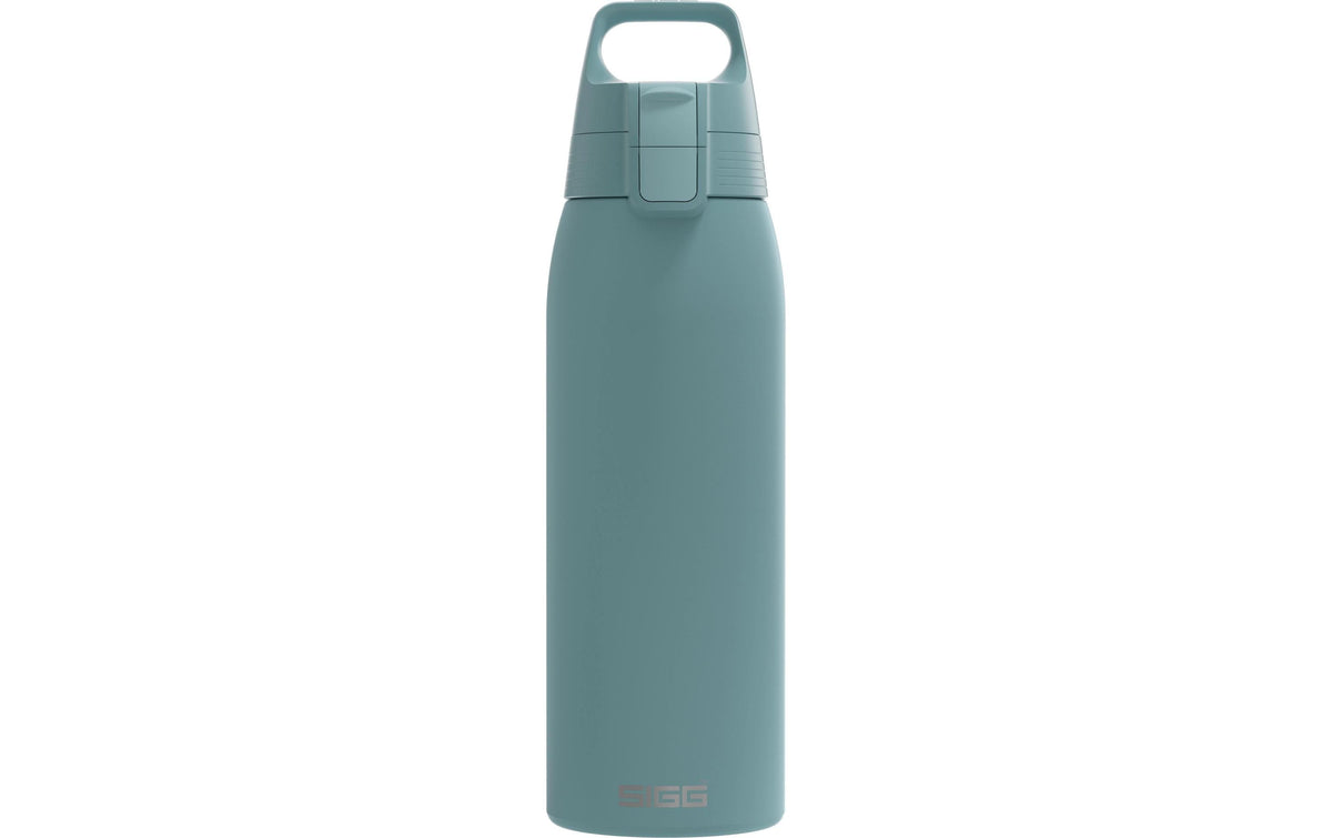 SIGG Shield One Kindertrinkflasche 1 l – BPA-frei, Edelstahl, Morning Blue