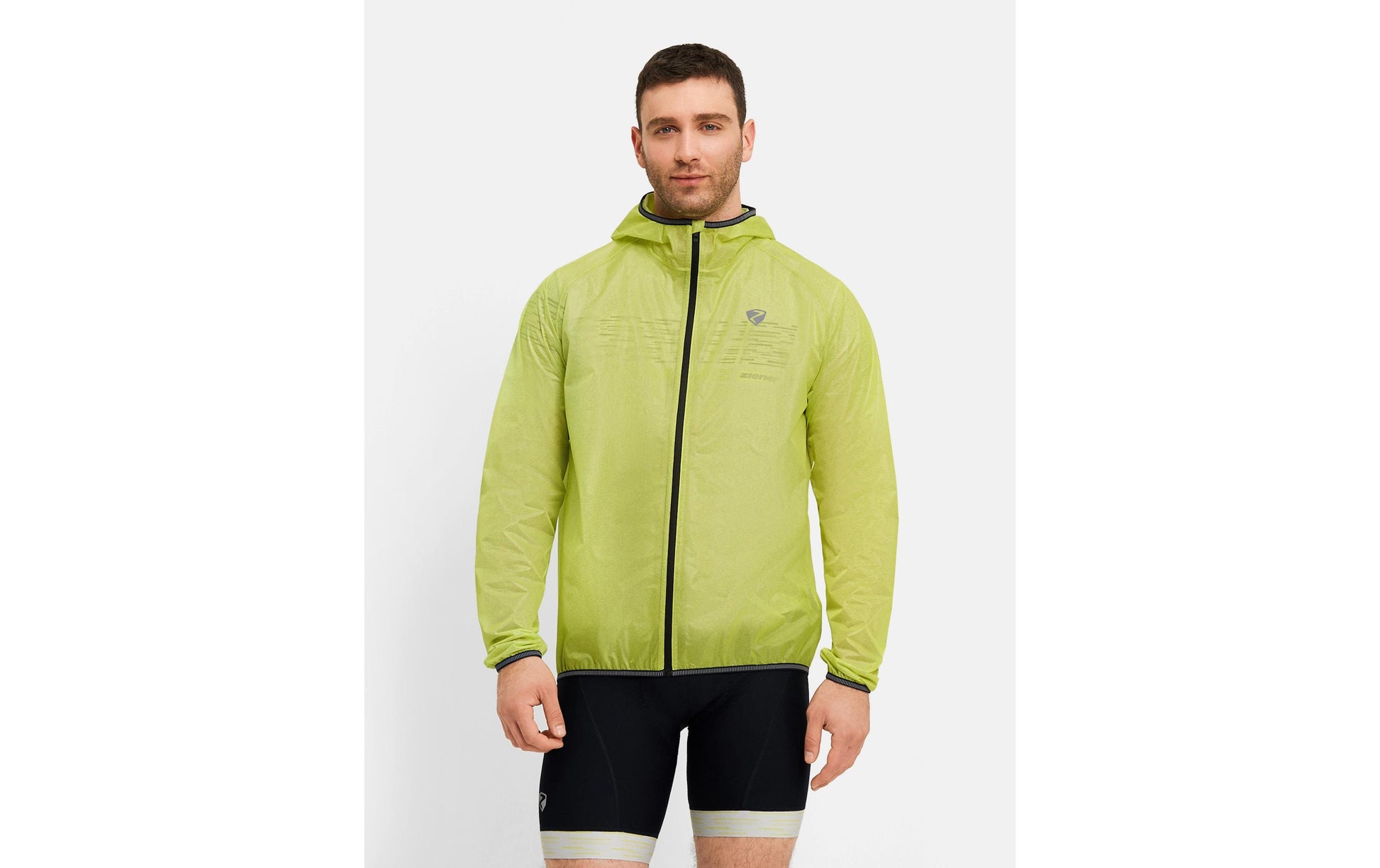 Ziener Herren-Wetterjacke NATIUS-Z – gelbgrün, Grösse 58