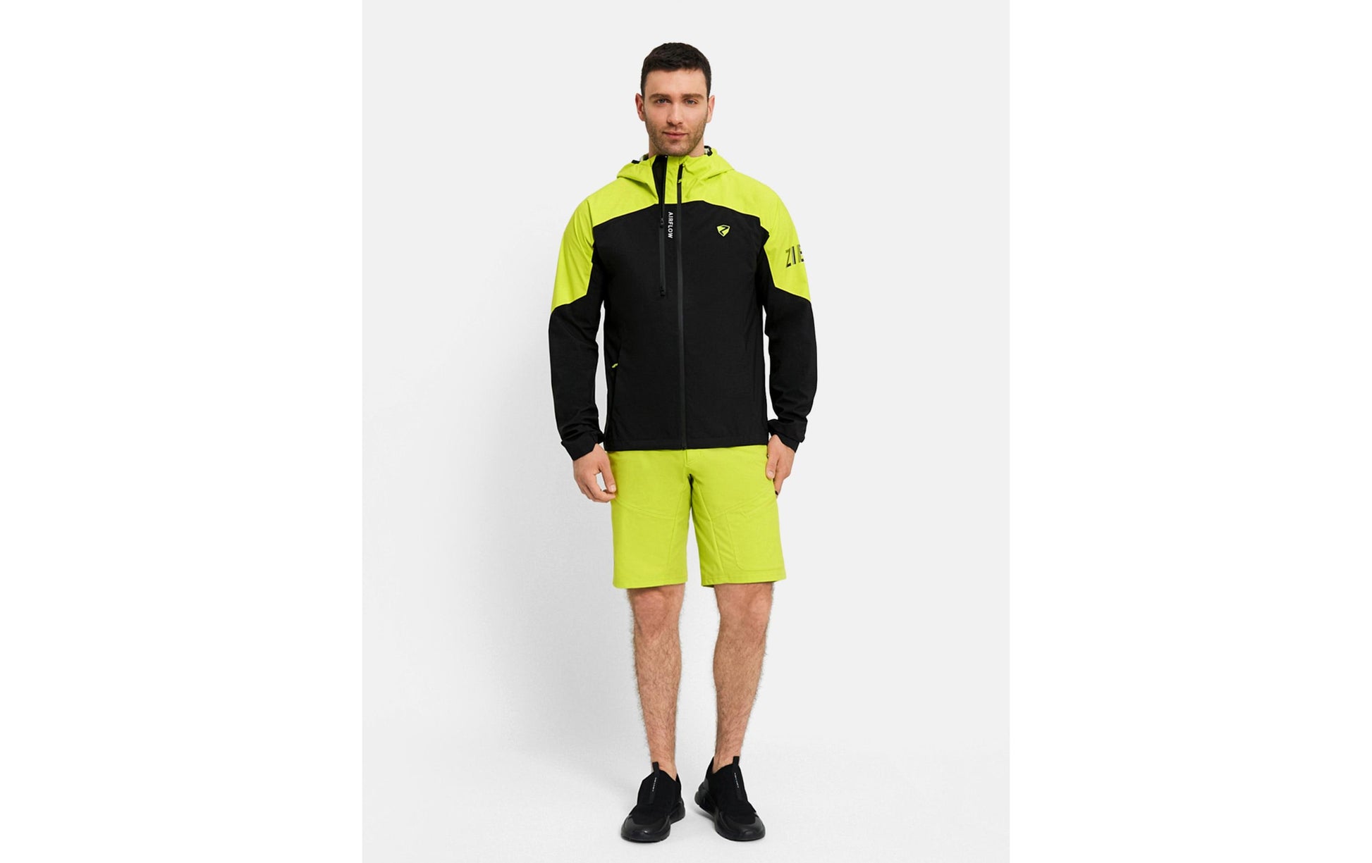Ziener Regenjacke NEMIL-Z – Grösse 52 – Grün/Schwarz, Polyester