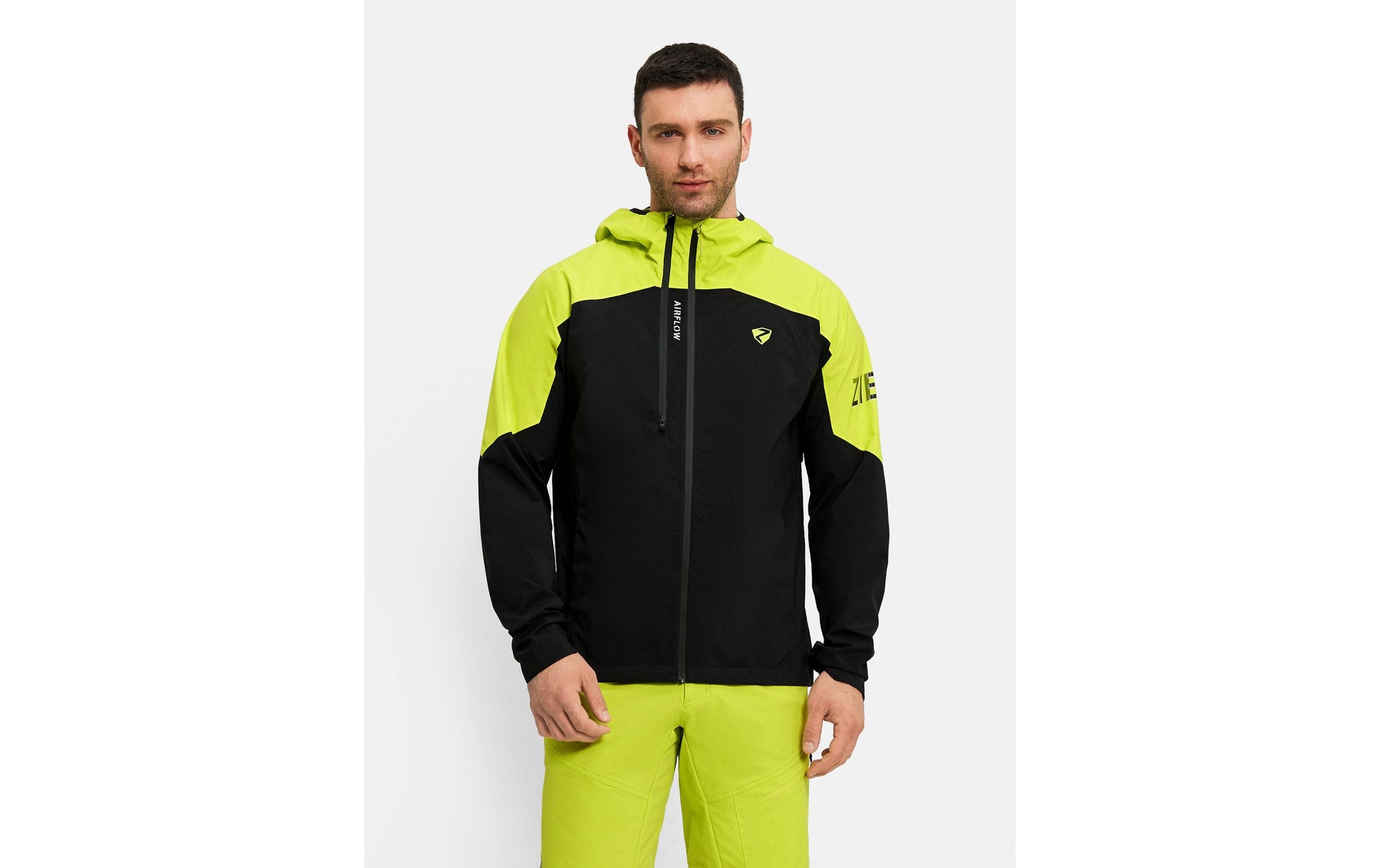 Ziener Herren-Wetterjacke NEMIL-Z – grün/schwarz, Grösse 56