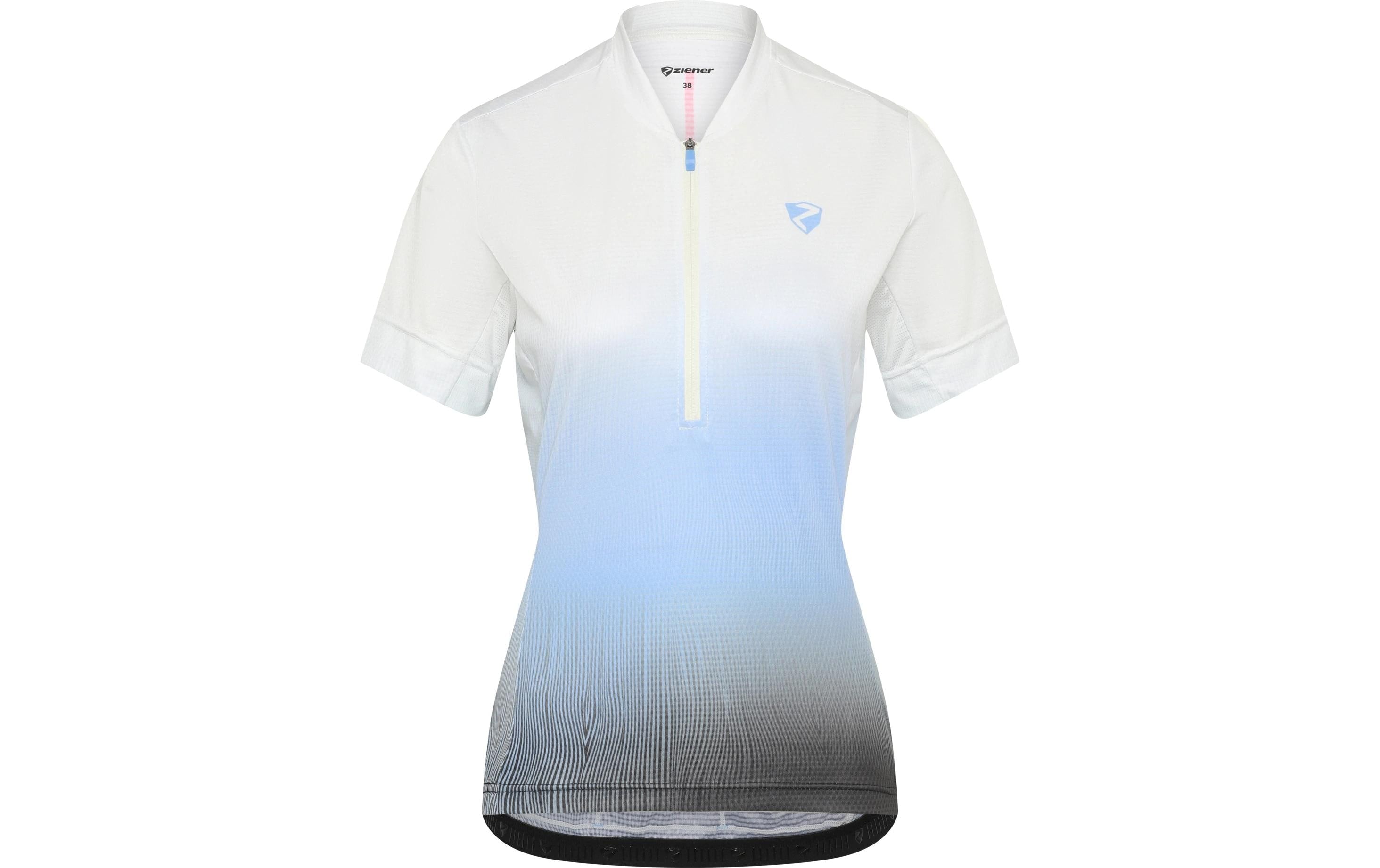 Ziener Damen-Funktionsshirt NELENIA-Z – Blau/Weiss, Grösse 36