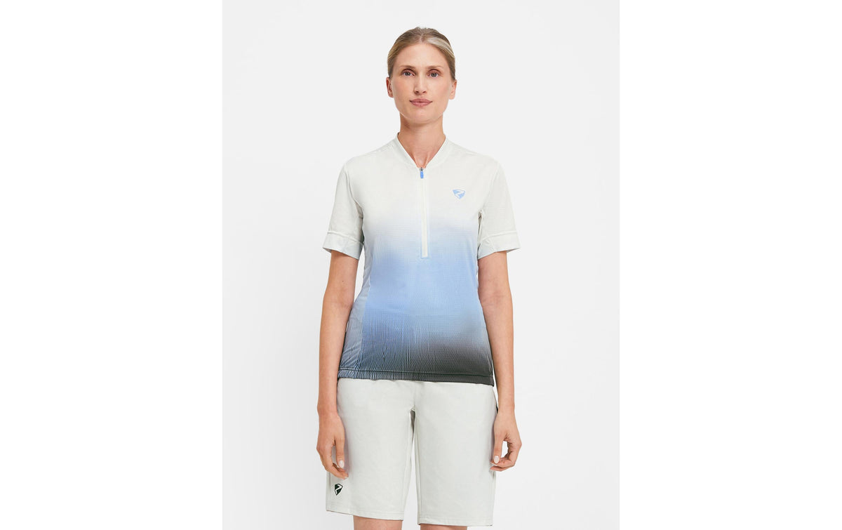 Ziener Velotrikot NELENIA-Z – 40 – Blau/Weiss, Elasthan/Polyester, Kurzarm