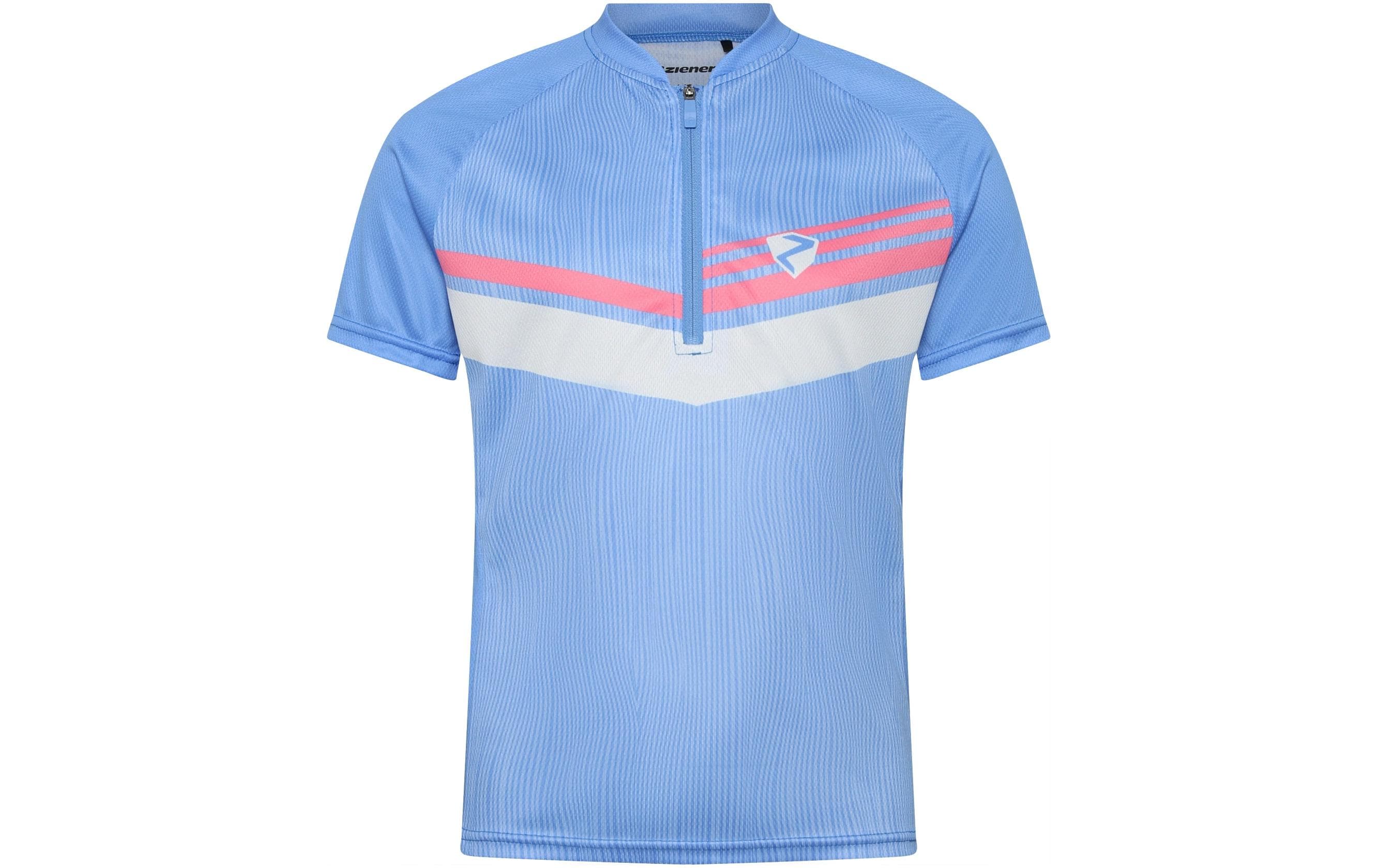 Ziener Unisex-Funktionsshirt NESTEL-Z – Blau/Weiss, Grösse 164