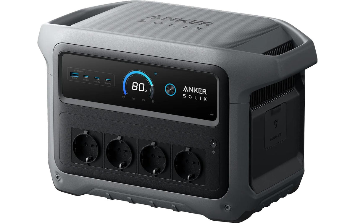 Anker SOLIX C1000X – Powerstation, 1024 Wh, 2000 W AC, LiFePO4, 4× AC, 140 W USB-C, Solarladefähig